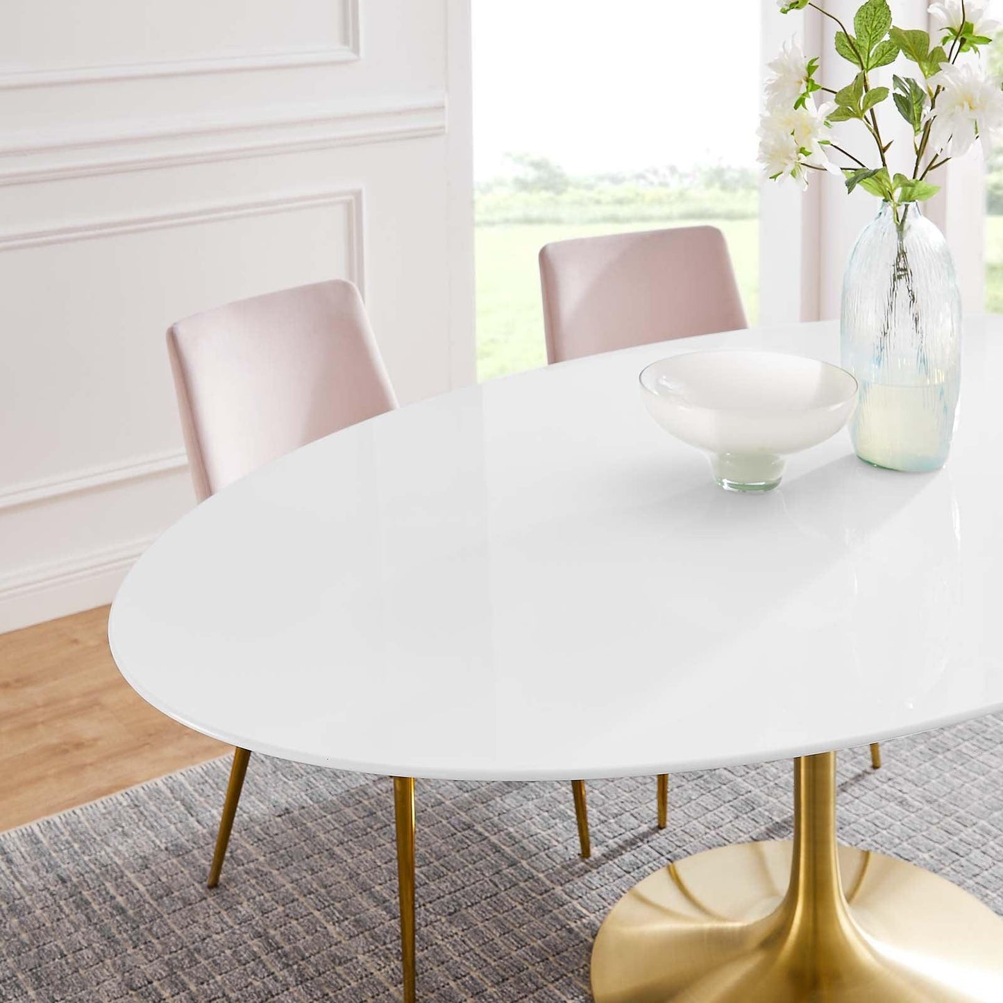 Modway Lippa 78" Oval Wood Dining Table, EEI-3255 FredCo