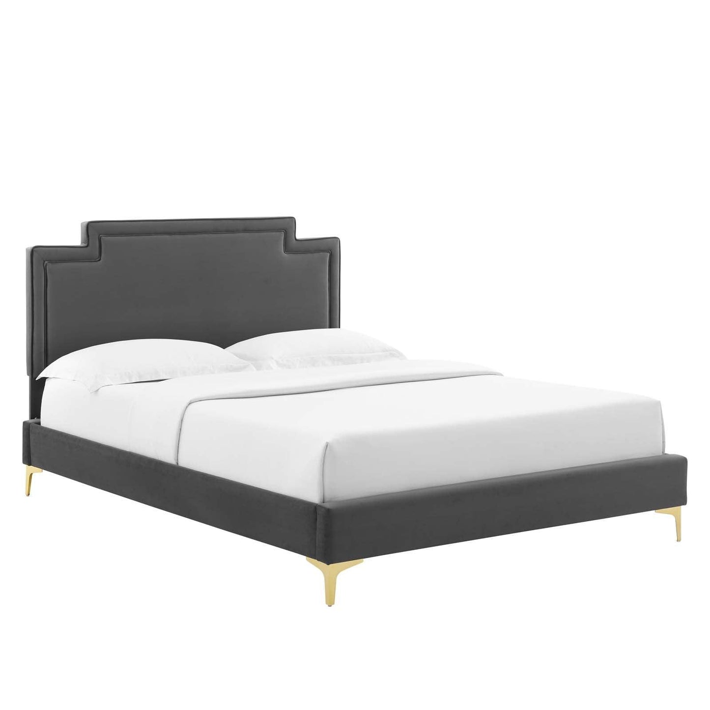Modway Liva Performance Velvet Queen Bed FredCo