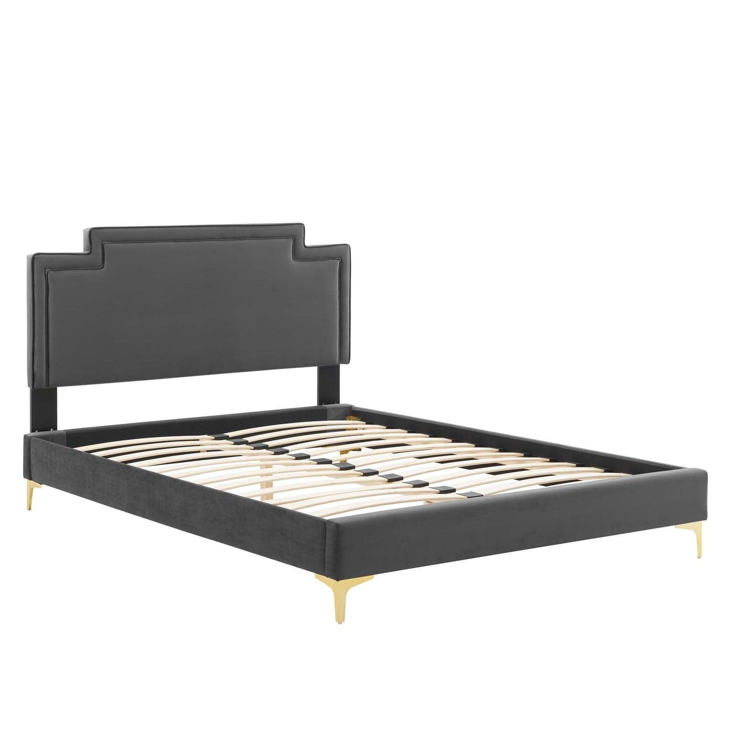 Modway Liva Performance Velvet Queen Bed FredCo