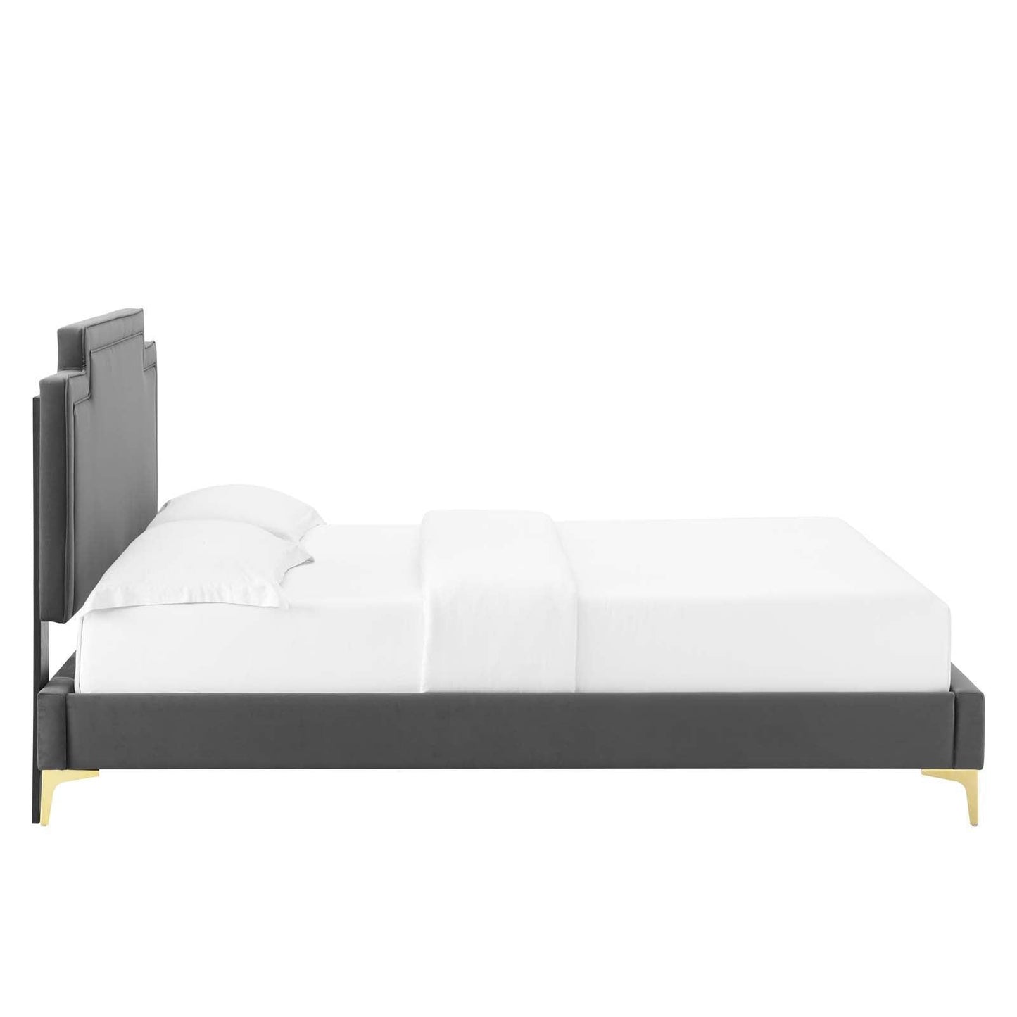 Modway Liva Performance Velvet Queen Bed FredCo