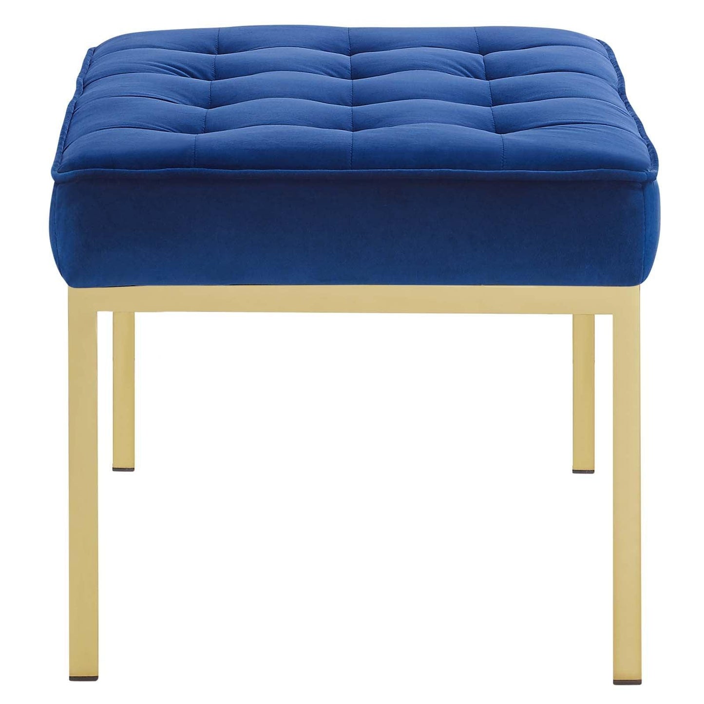 Modway Loft Gold Stainless Steel Leg Medium Performance Velvet Bench FredCo