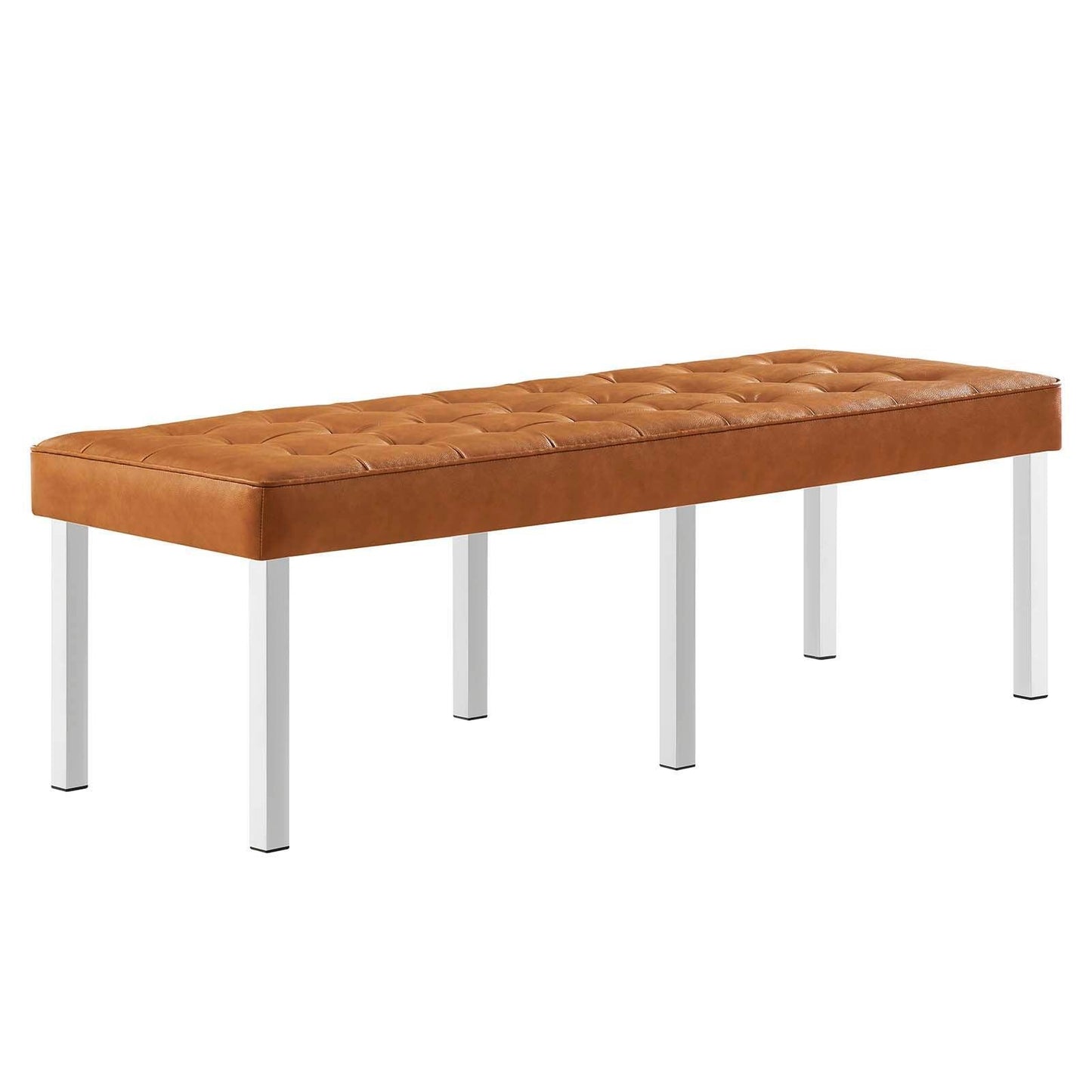 Modway Loft Tufted Vegan Leather Bench FredCo