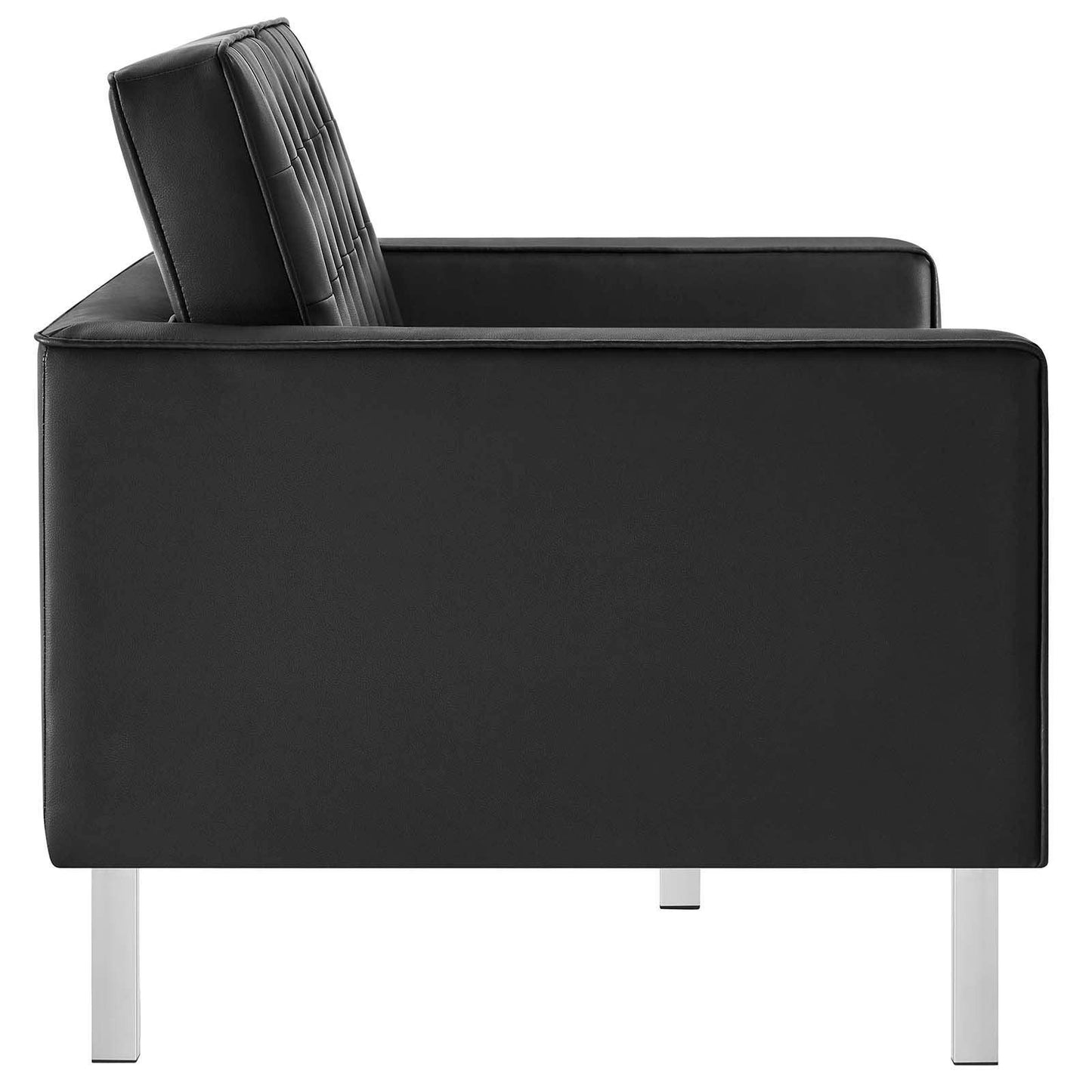 Modway Loft Tufted Vegan Leather Loveseat FredCo