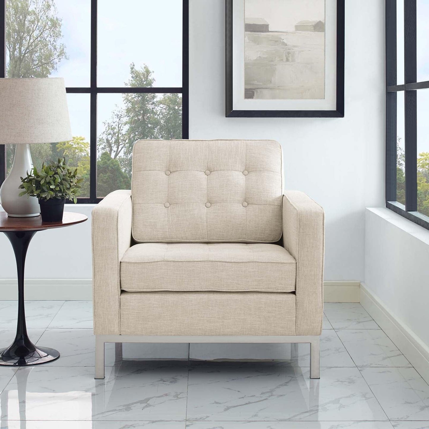 Modway Loft Upholstered Fabric Armchair FredCo
