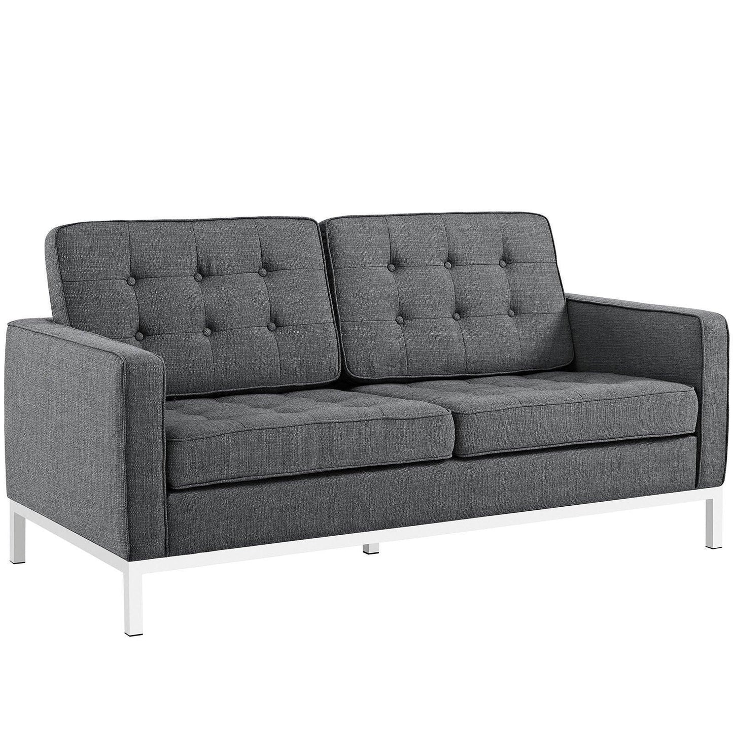 Modway Loft Upholstered Fabric Loveseat FredCo