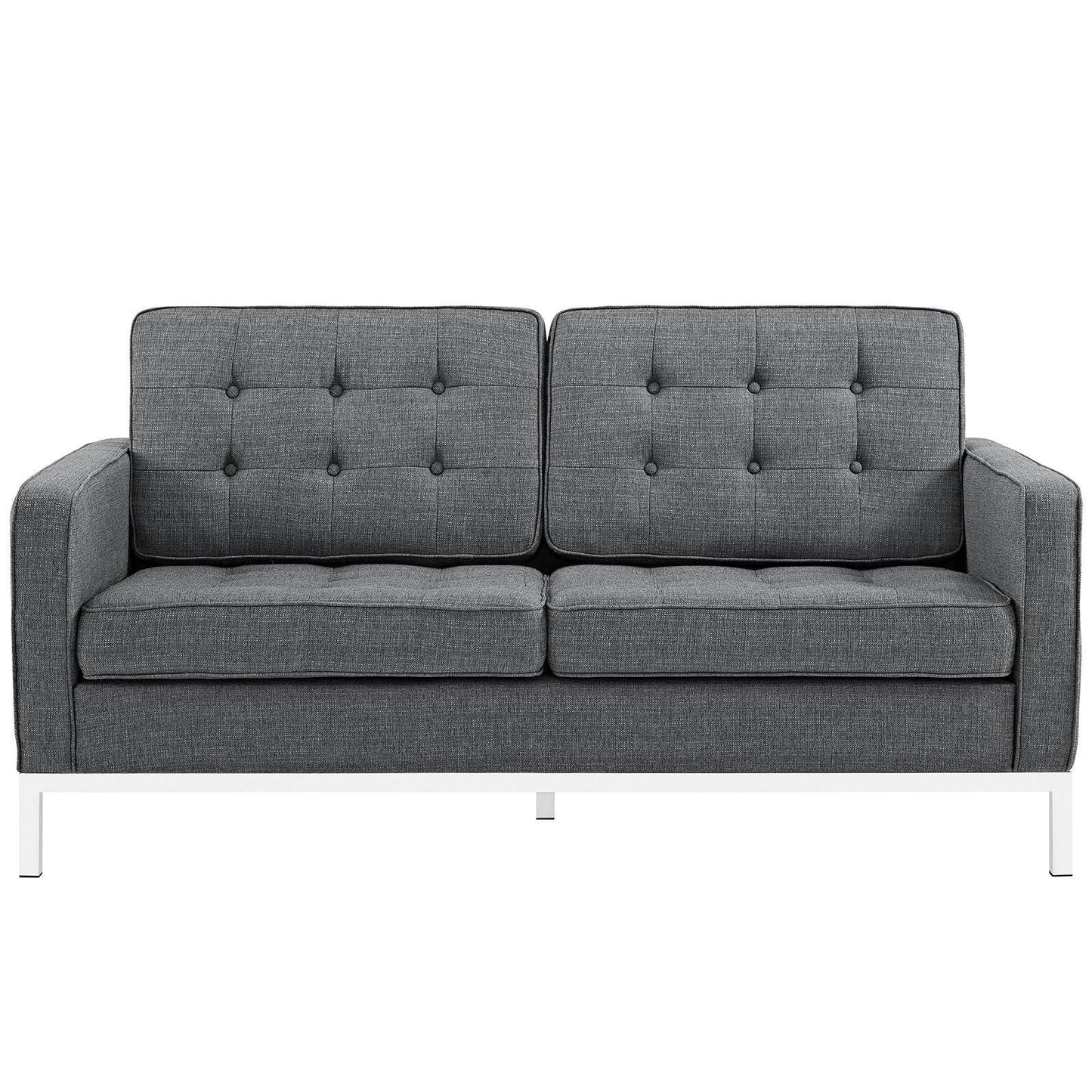 Modway Loft Upholstered Fabric Loveseat FredCo