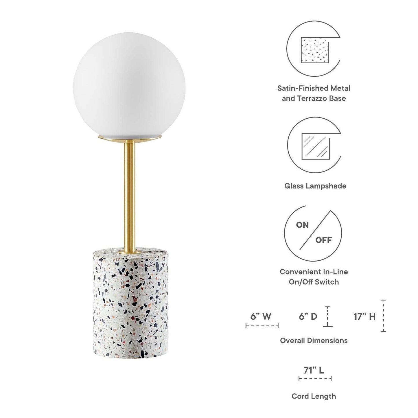 Modway Logic Terrazzo Table Lamp FredCo