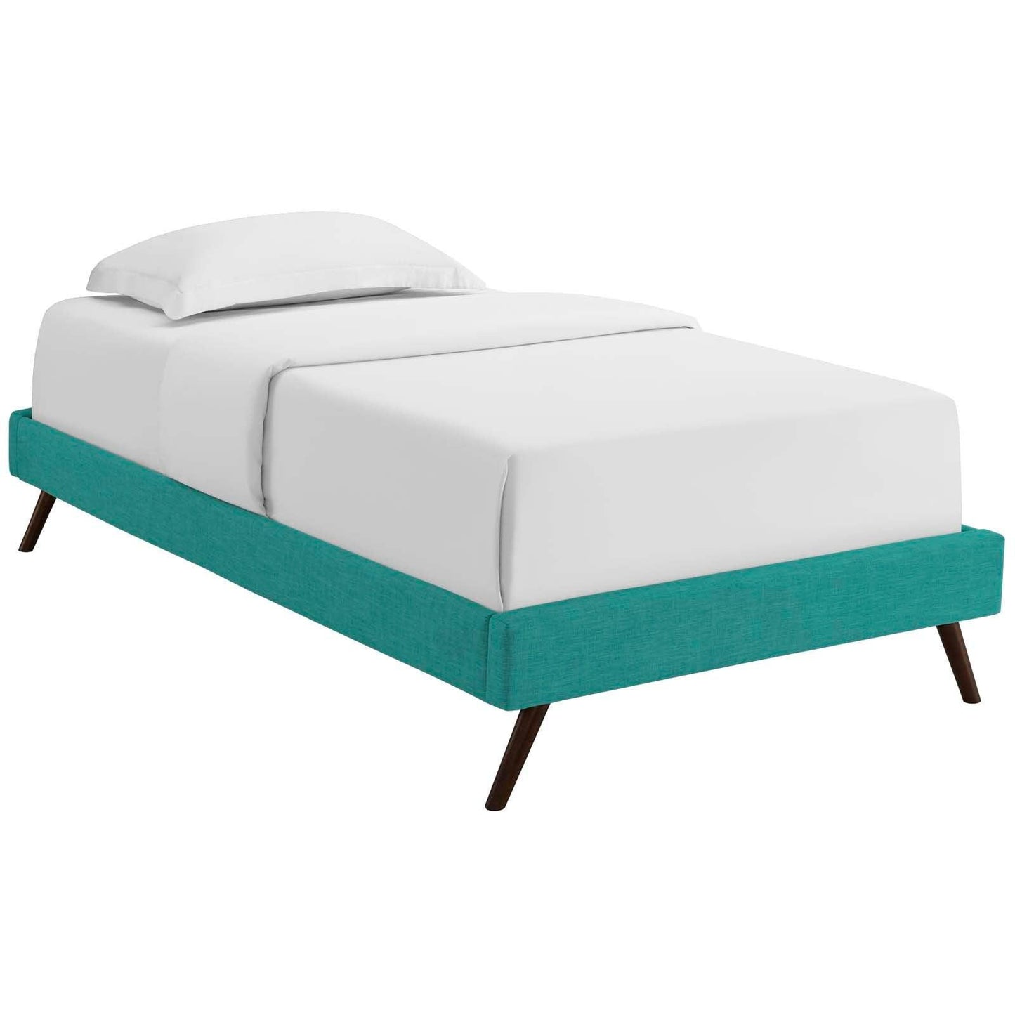 Modway Loryn Twin Fabric Bed Frame with Round Splayed Legs FredCo