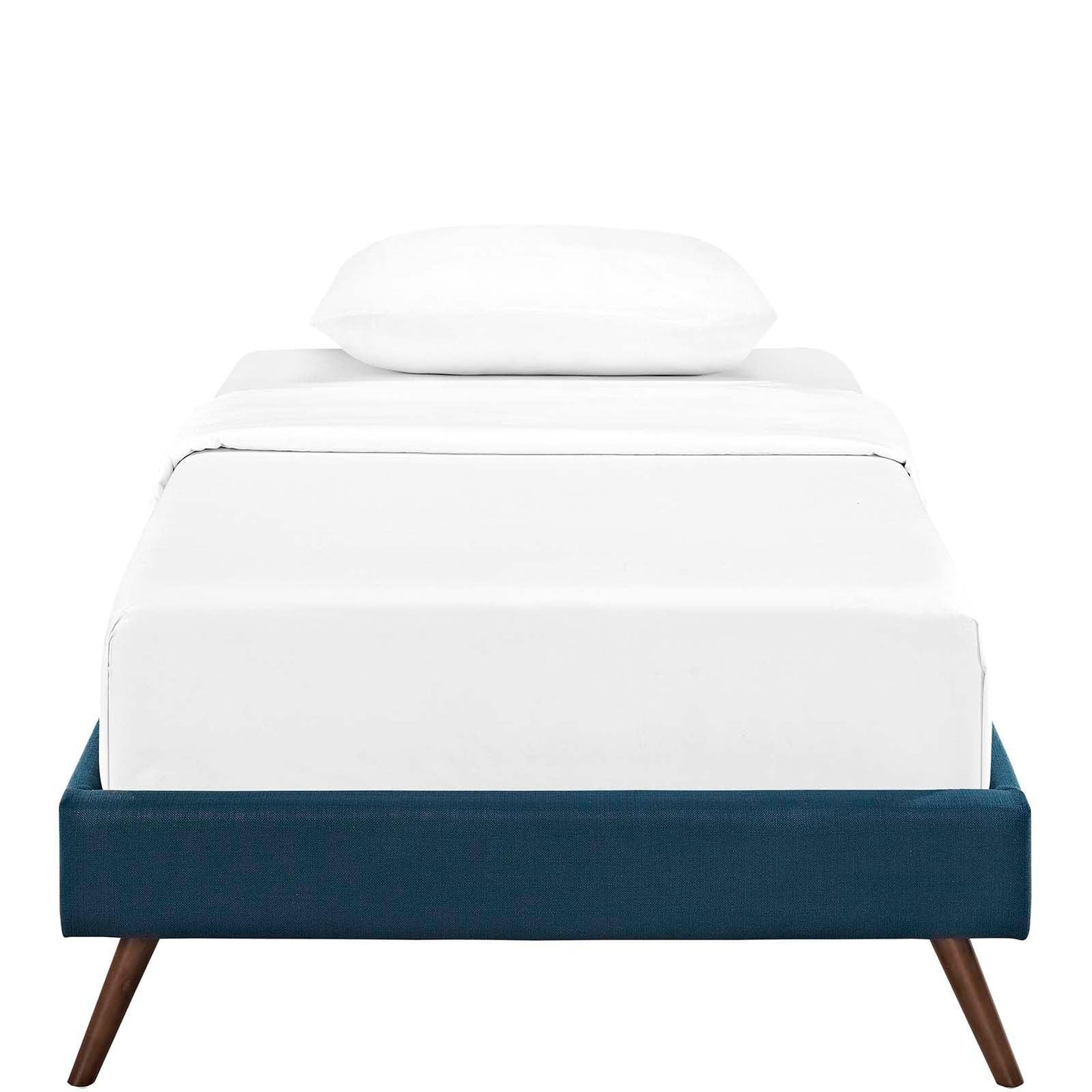 Modway Loryn Twin Fabric Bed Frame with Round Splayed Legs FredCo