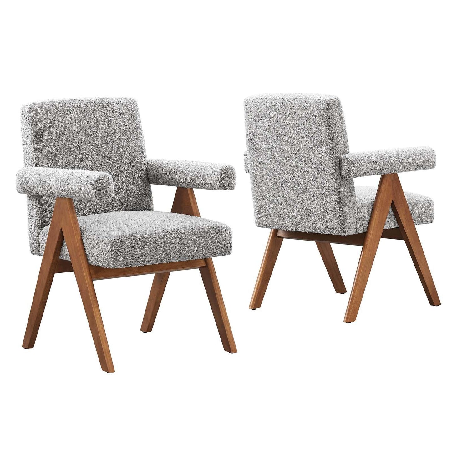 Modway Lyra Boucle Fabric Dining Room Chair - Set of 2, EEI-6506 FredCo