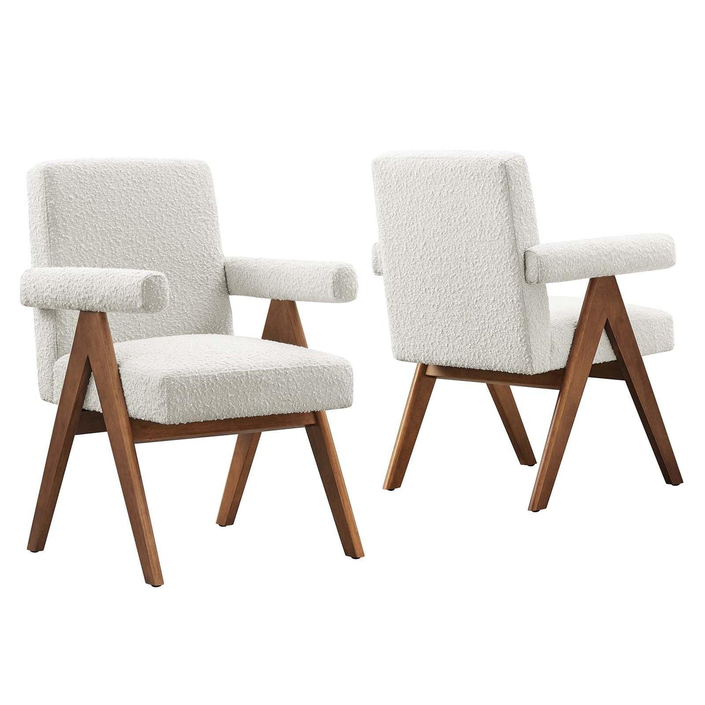 Modway Lyra Boucle Fabric Dining Room Chair - Set of 2, EEI-6506 FredCo