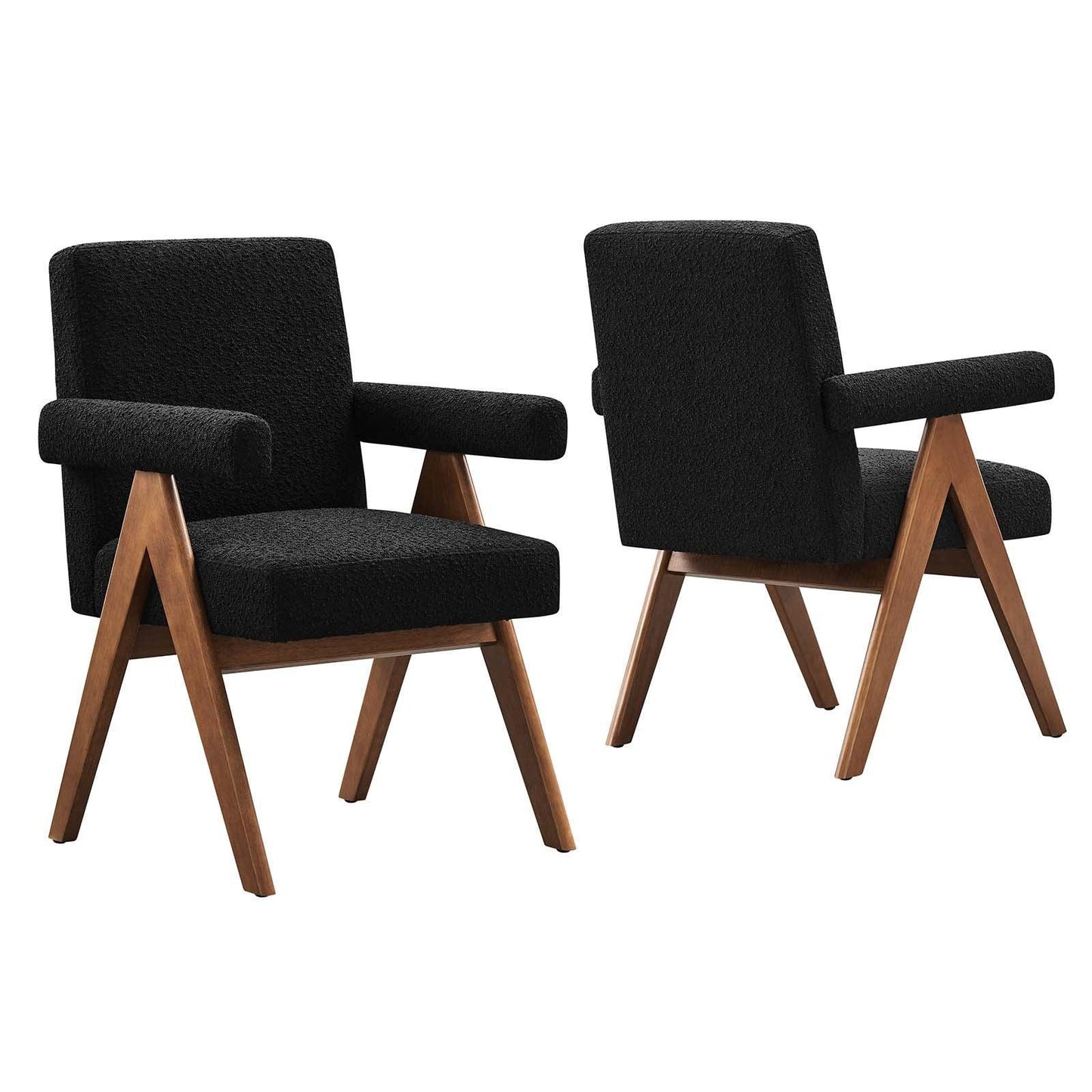 Modway Lyra Boucle Fabric Dining Room Chair - Set of 2, EEI-6506 FredCo