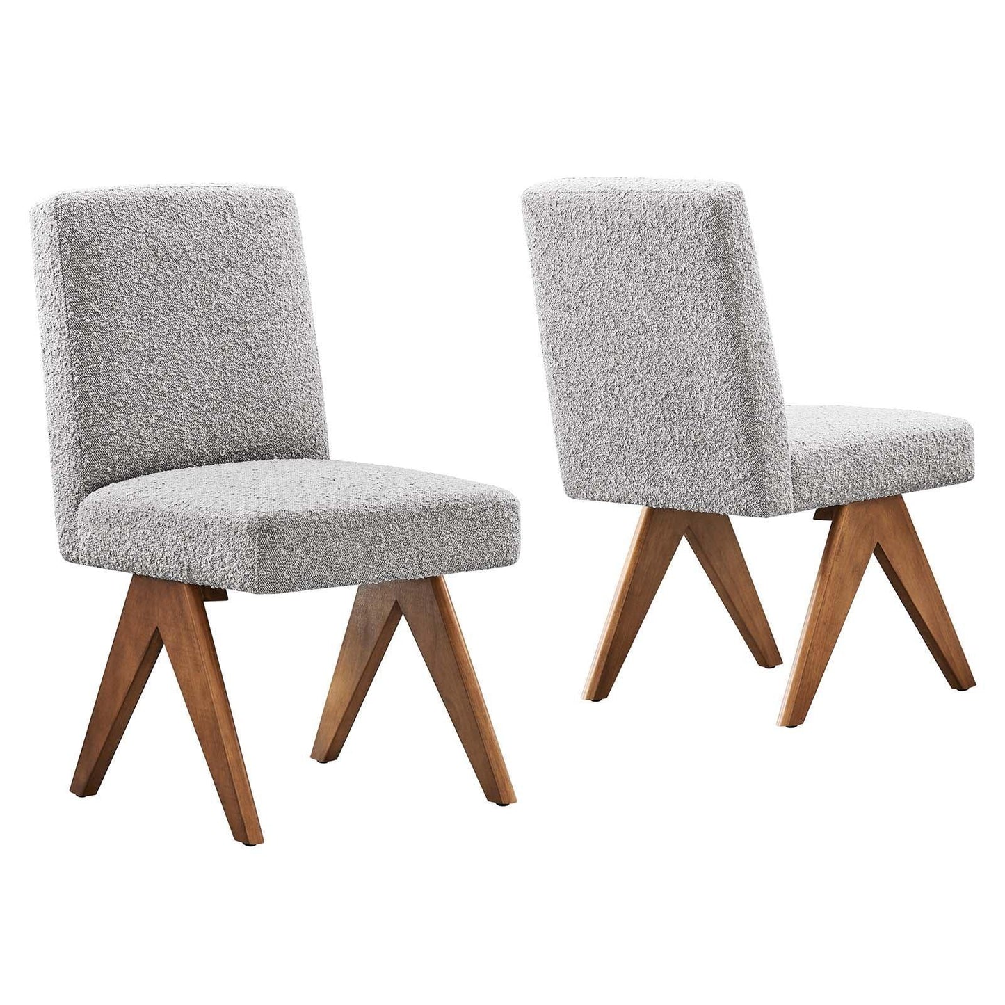 Modway Lyra Boucle Fabric Dining Room Side Chair - Set of 2, EEI-6508 FredCo