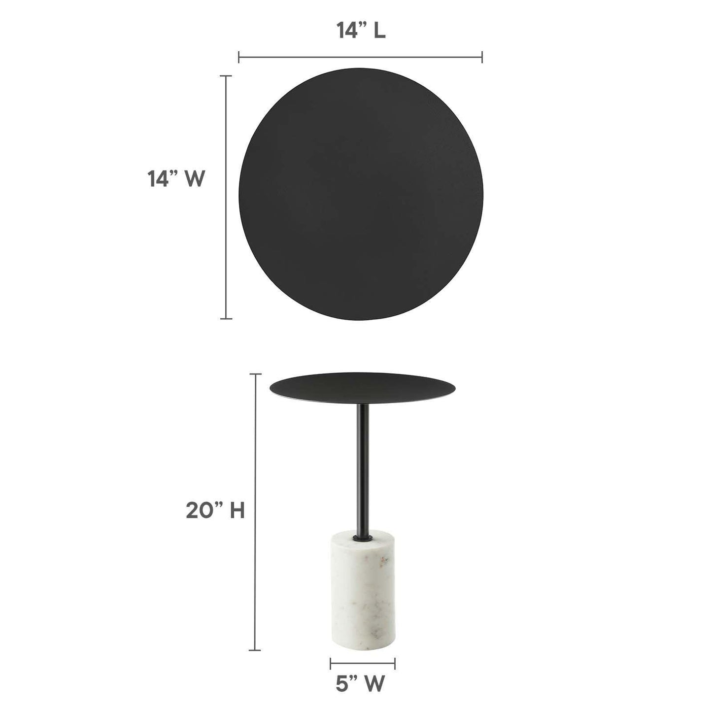 Modway Lyric Round Side Table FredCo