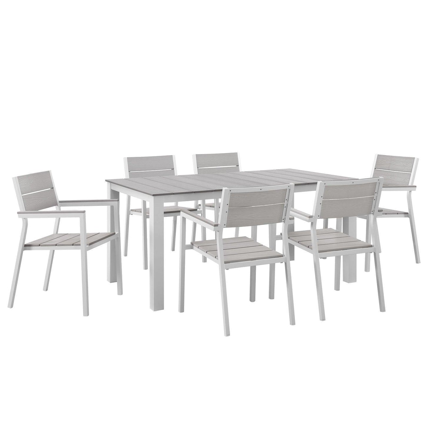 Modway Maine 7 Piece Outdoor Patio Dining Set FredCo
