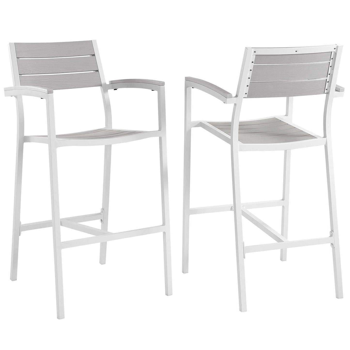 Modway Maine Bar Stool Outdoor Patio Set of 2 FredCo