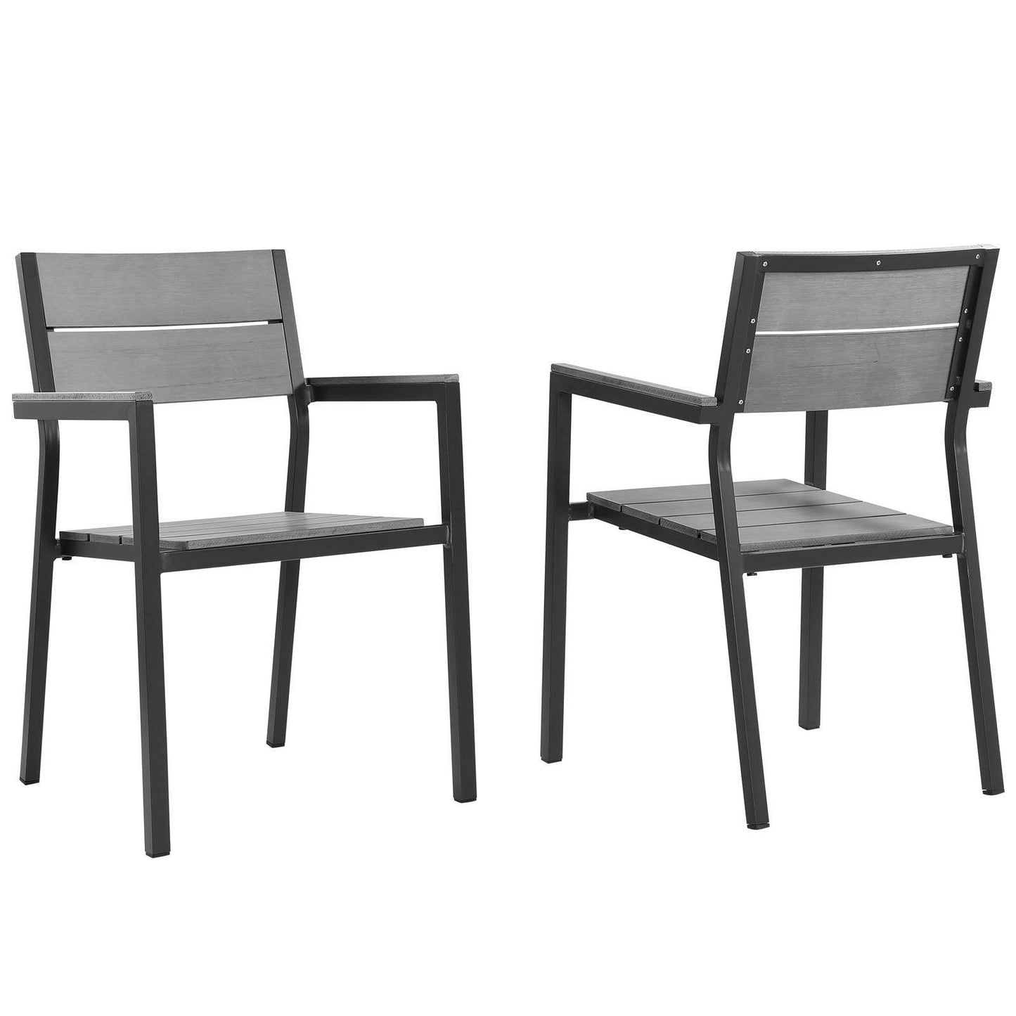 Modway Maine Dining Armchair Outdoor Patio Set of 2 FredCo