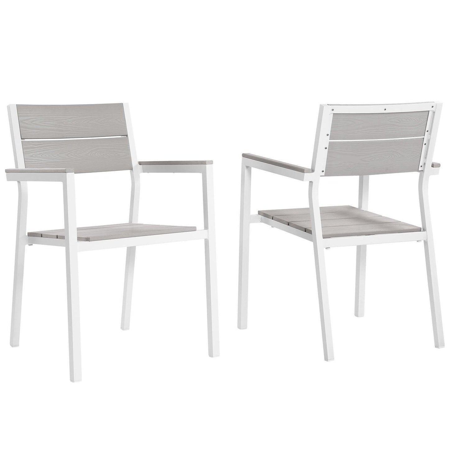 Modway Maine Dining Armchair Outdoor Patio Set of 2 FredCo