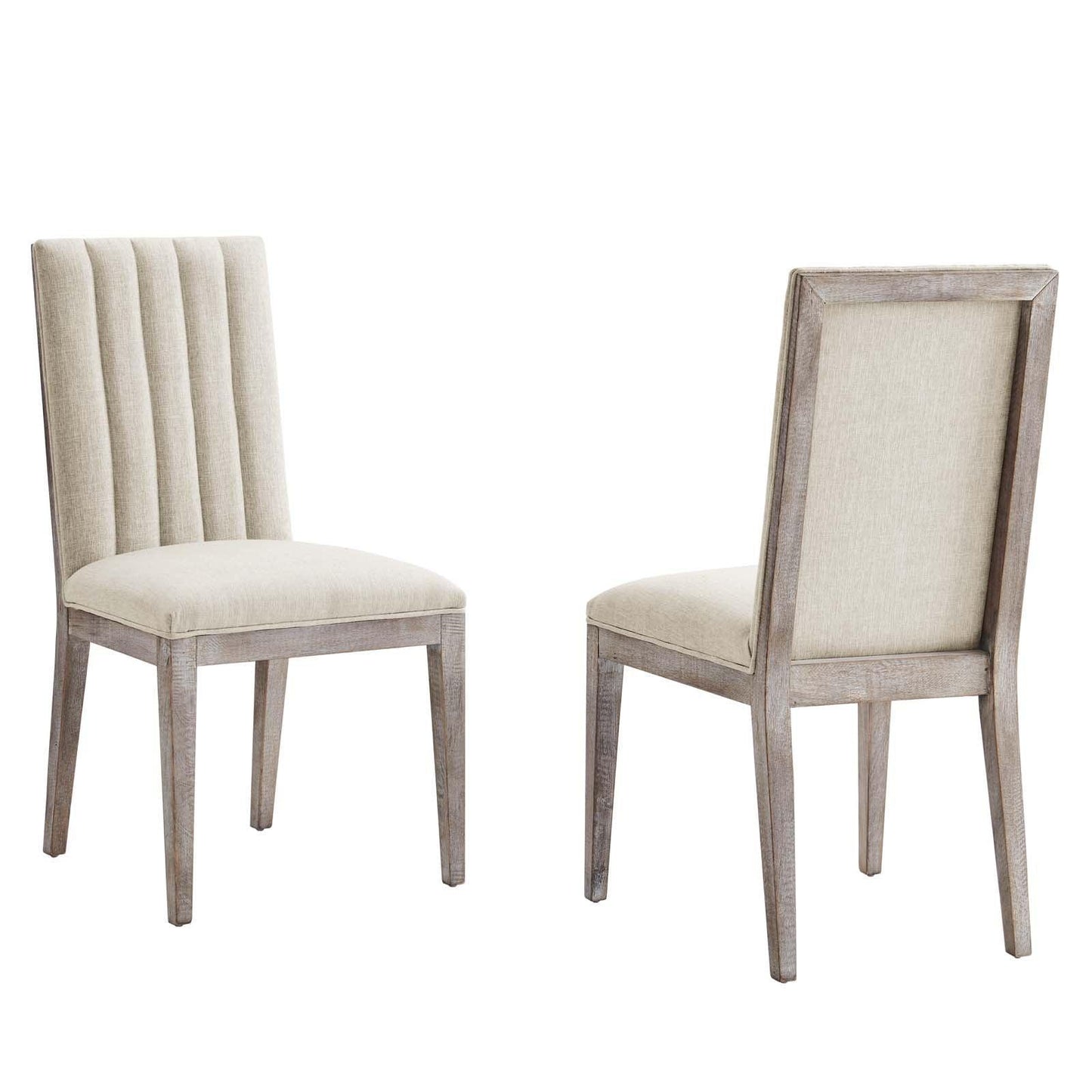 Modway Maisonette French Vintage Tufted Fabric Dining Side Chairs Set of 2 FredCo