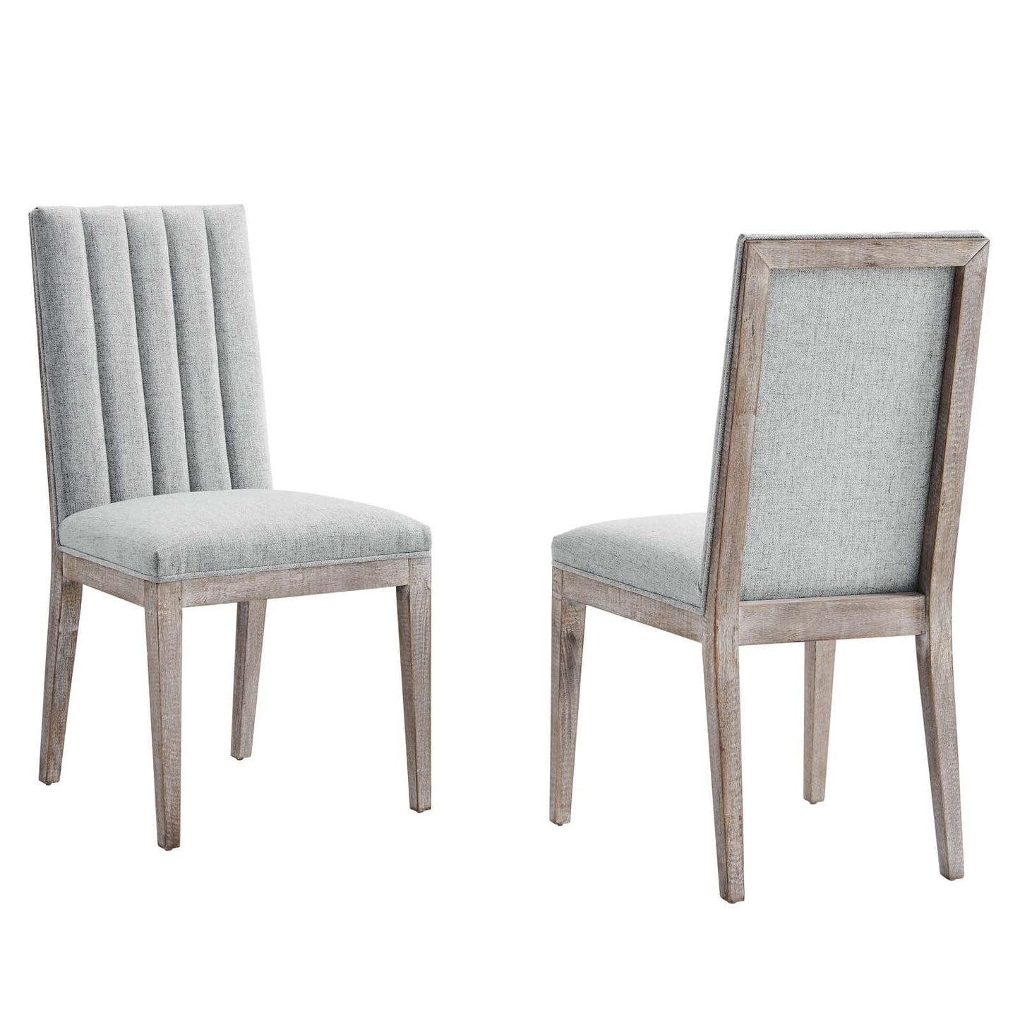 Modway Maisonette French Vintage Tufted Fabric Dining Side Chairs Set of 2 FredCo