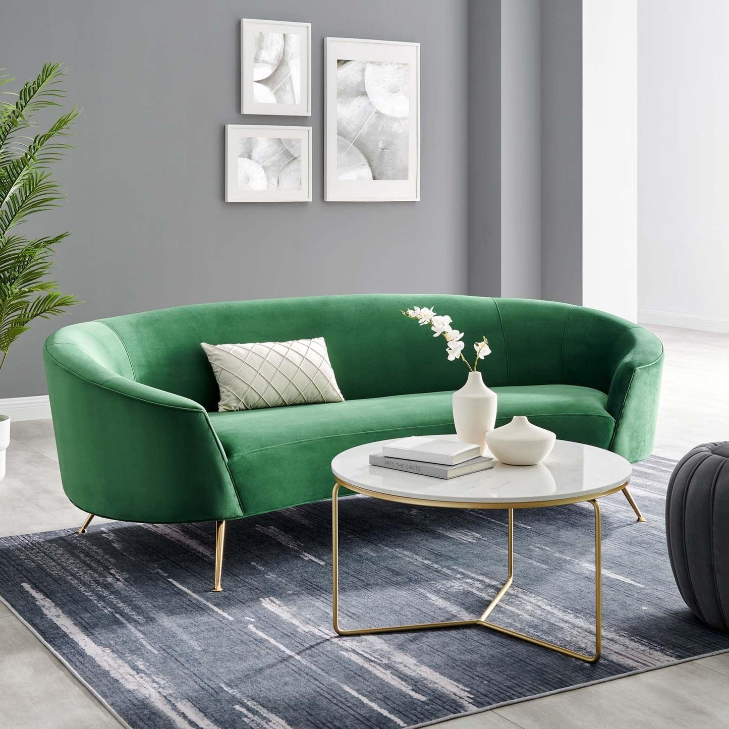 Modway Marchesa Upholstered Performance Velvet Sofa FredCo