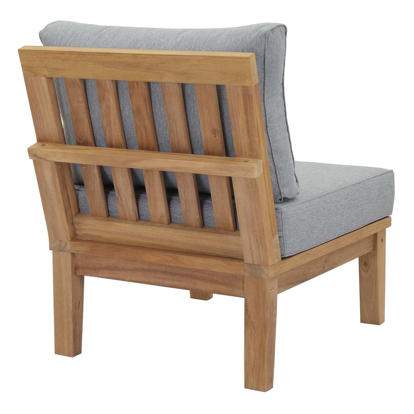 Modway Marina Armless Outdoor Patio Teak Sofa FredCo