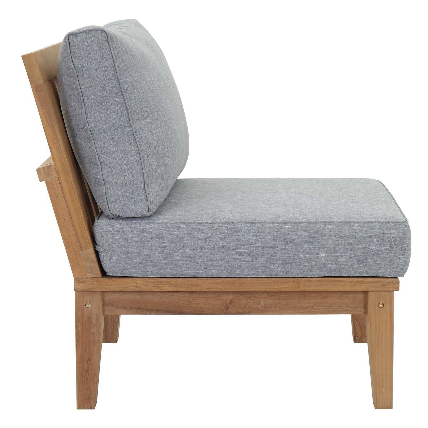Modway Marina Armless Outdoor Patio Teak Sofa FredCo