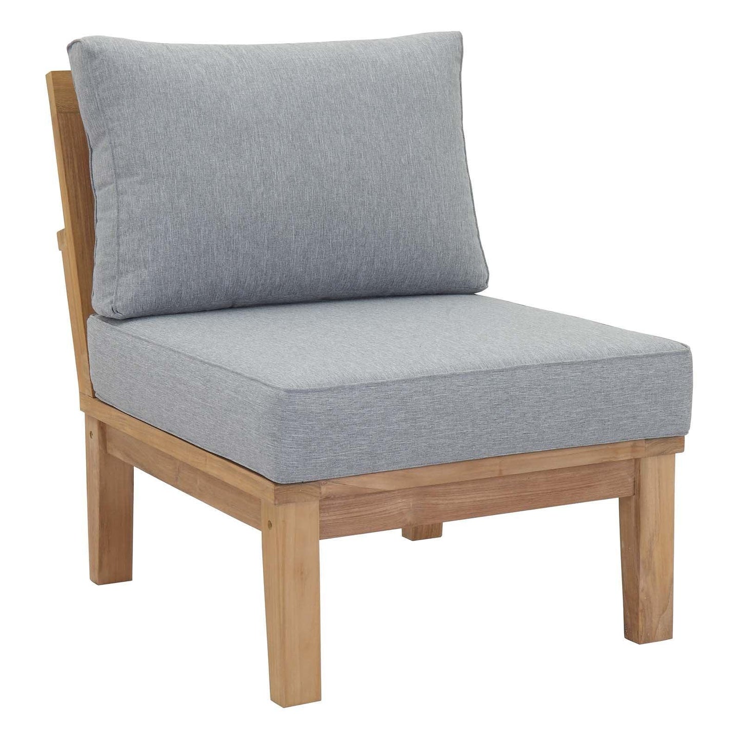 Modway Marina Armless Outdoor Patio Teak Sofa FredCo