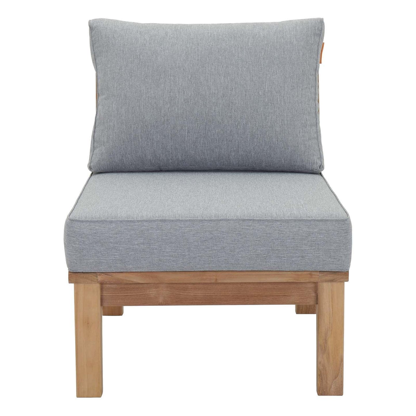 Modway Marina Armless Outdoor Patio Teak Sofa FredCo