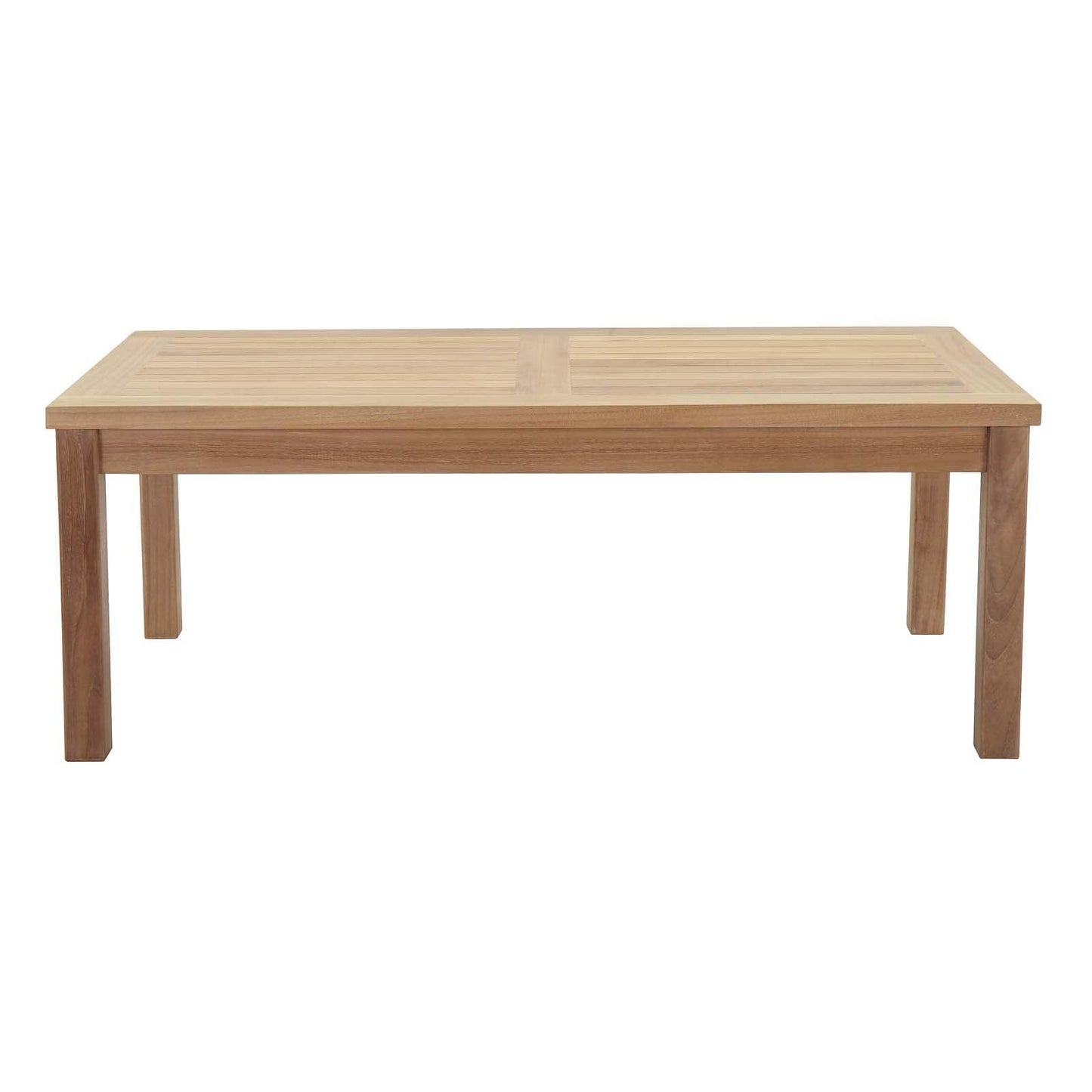 Modway Marina Outdoor Patio Teak Rectangle Coffee Table FredCo