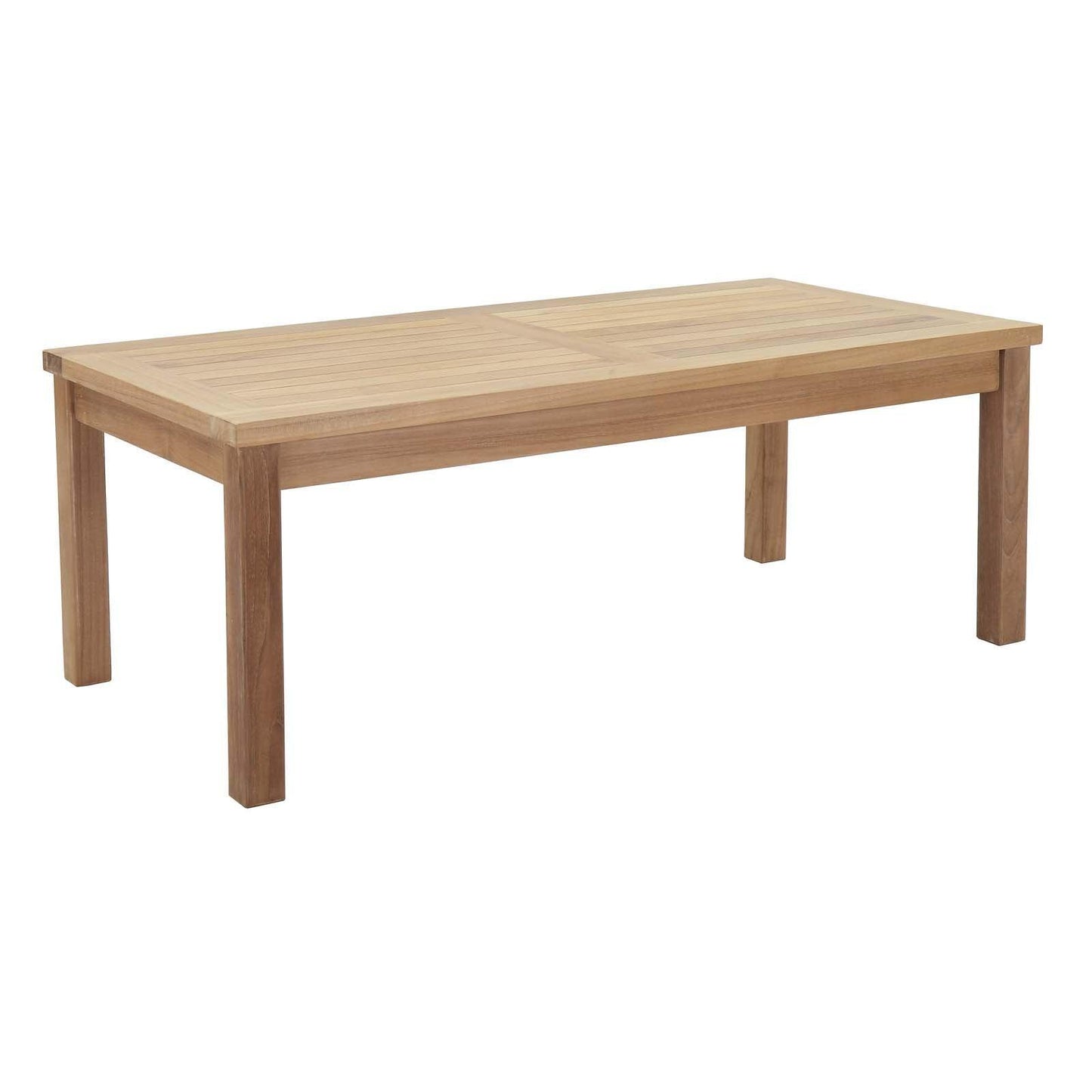 Modway Marina Outdoor Patio Teak Rectangle Coffee Table FredCo