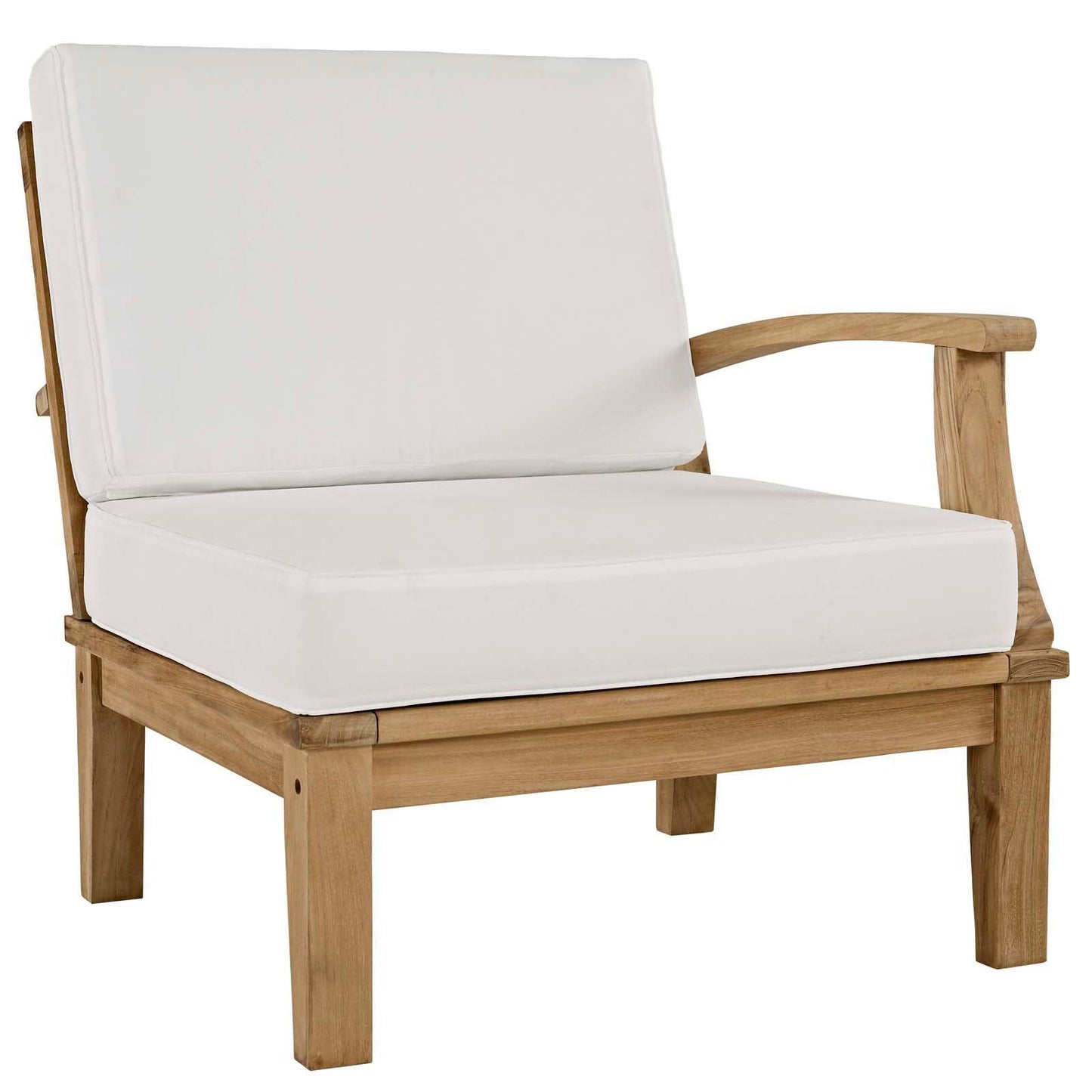 Modway Marina Outdoor Patio Teak Right-Facing Sofa FredCo