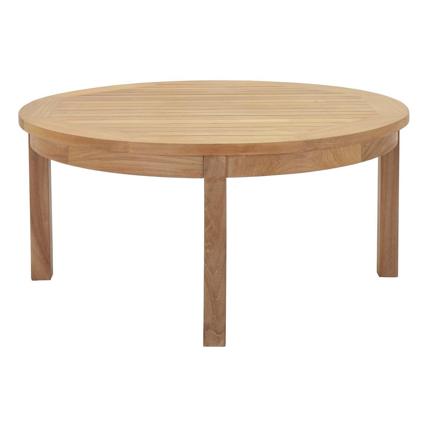 Modway Marina Outdoor Patio Teak Round Coffee Table FredCo
