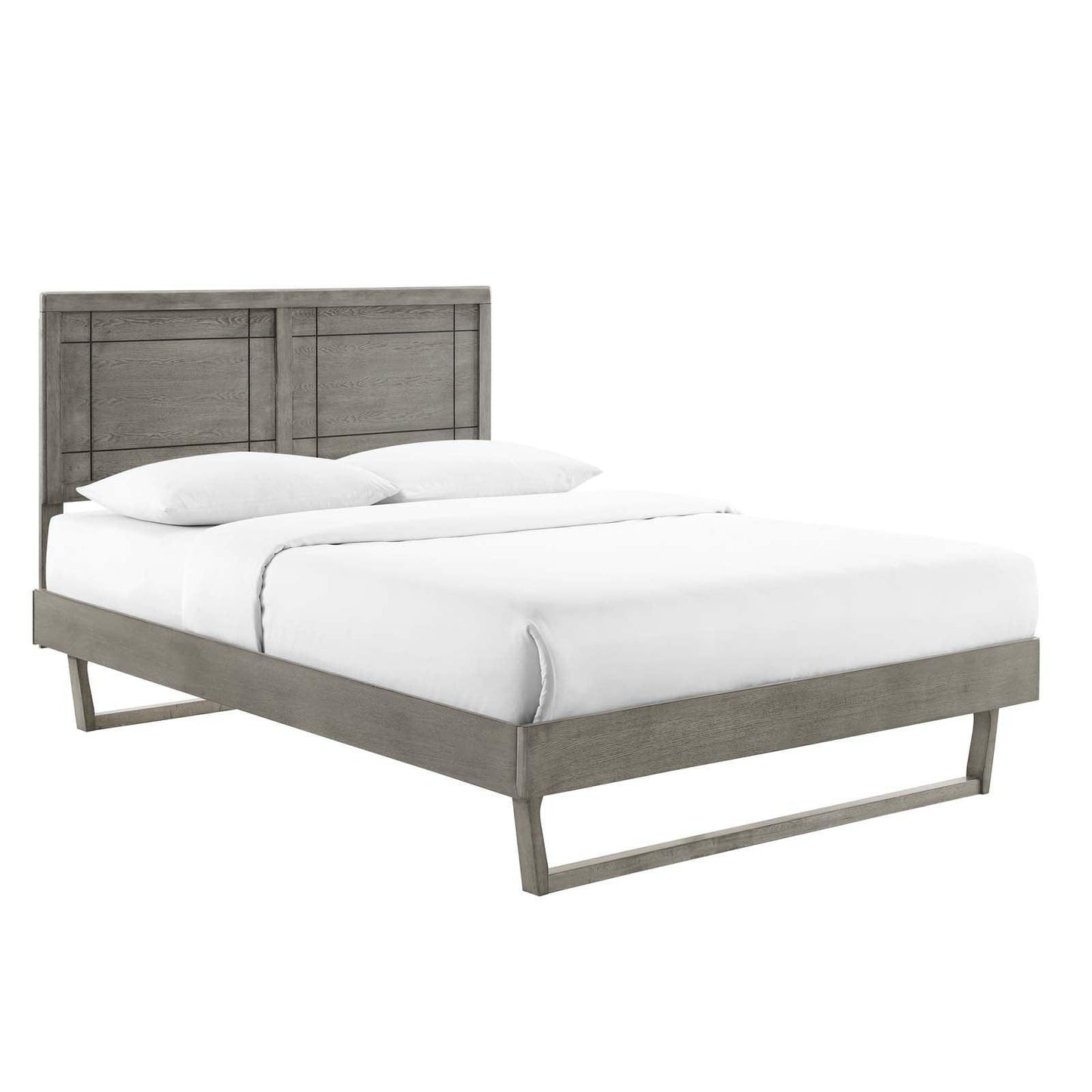 Modway Marlee King Wood Platform Bed With Angular Frame FredCo