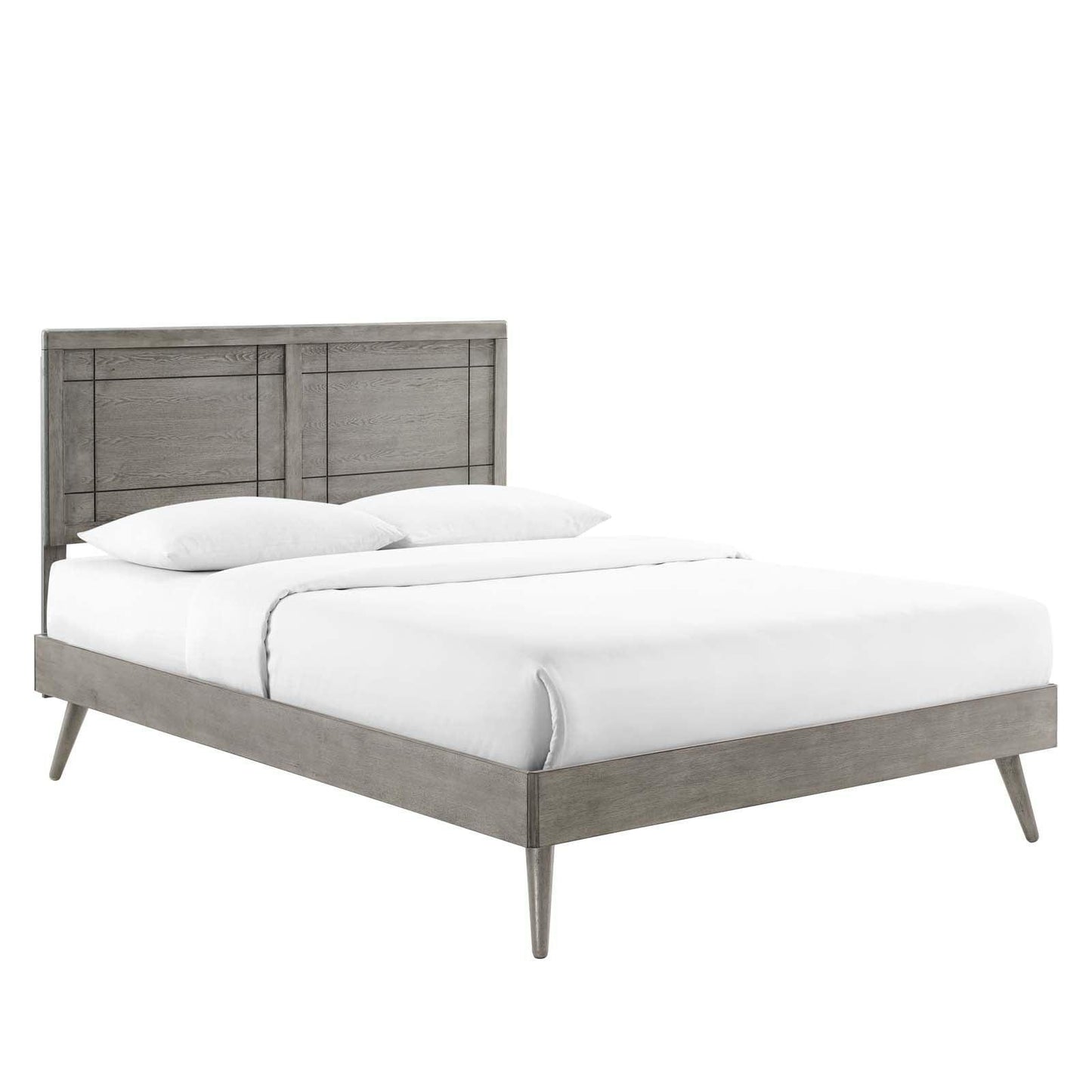 Modway Marlee Twin Wood Platform Bed With Splayed Legs FredCo