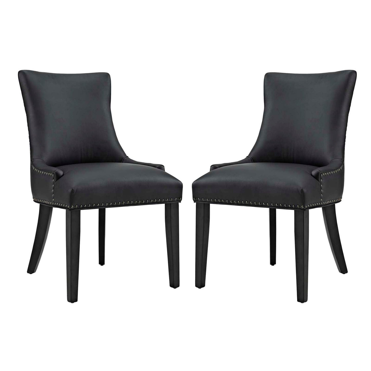 Modway Marquis Dining Chair Faux Leather Set of 2 FredCo