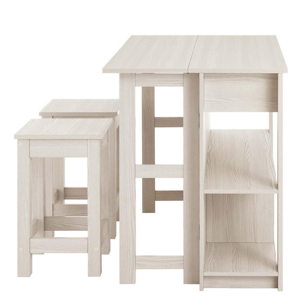 Modway Meadowbrook 3-Piece Kitchen Island and Stool Set FredCo