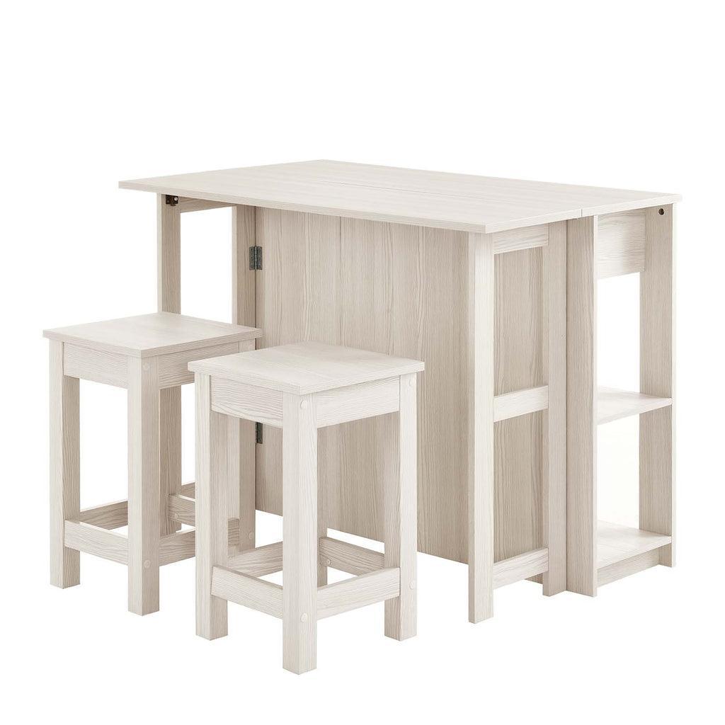 Modway Meadowbrook 3-Piece Kitchen Island and Stool Set FredCo