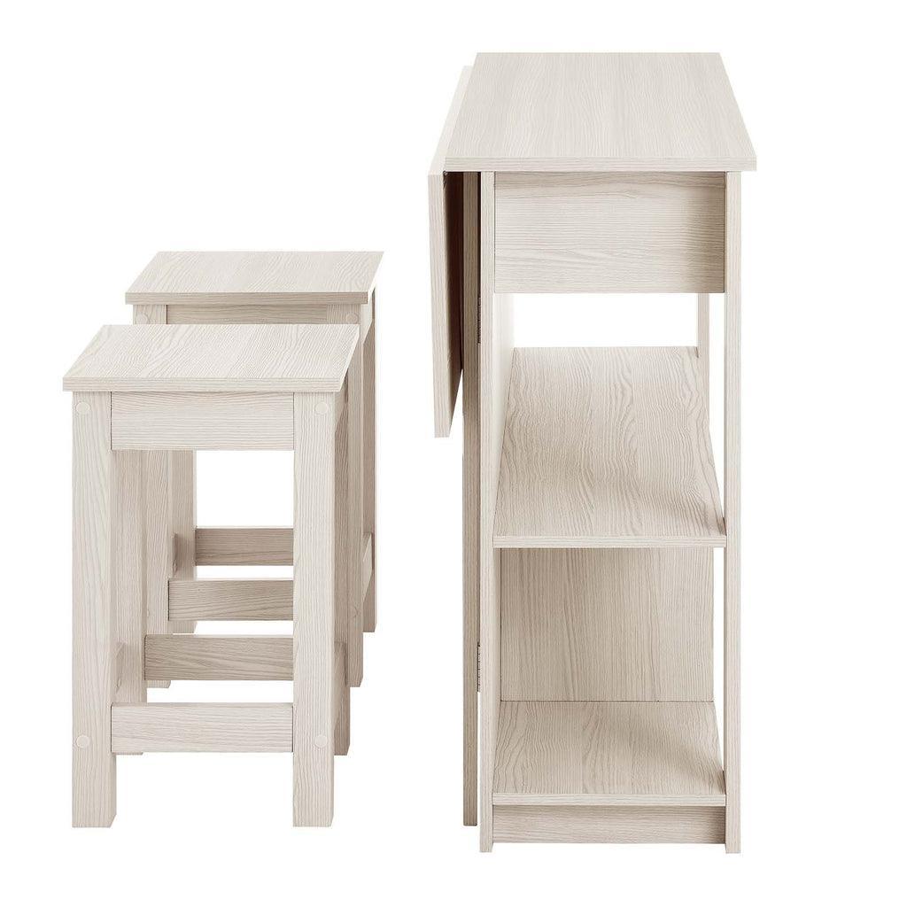 Modway Meadowbrook 3-Piece Kitchen Island and Stool Set FredCo
