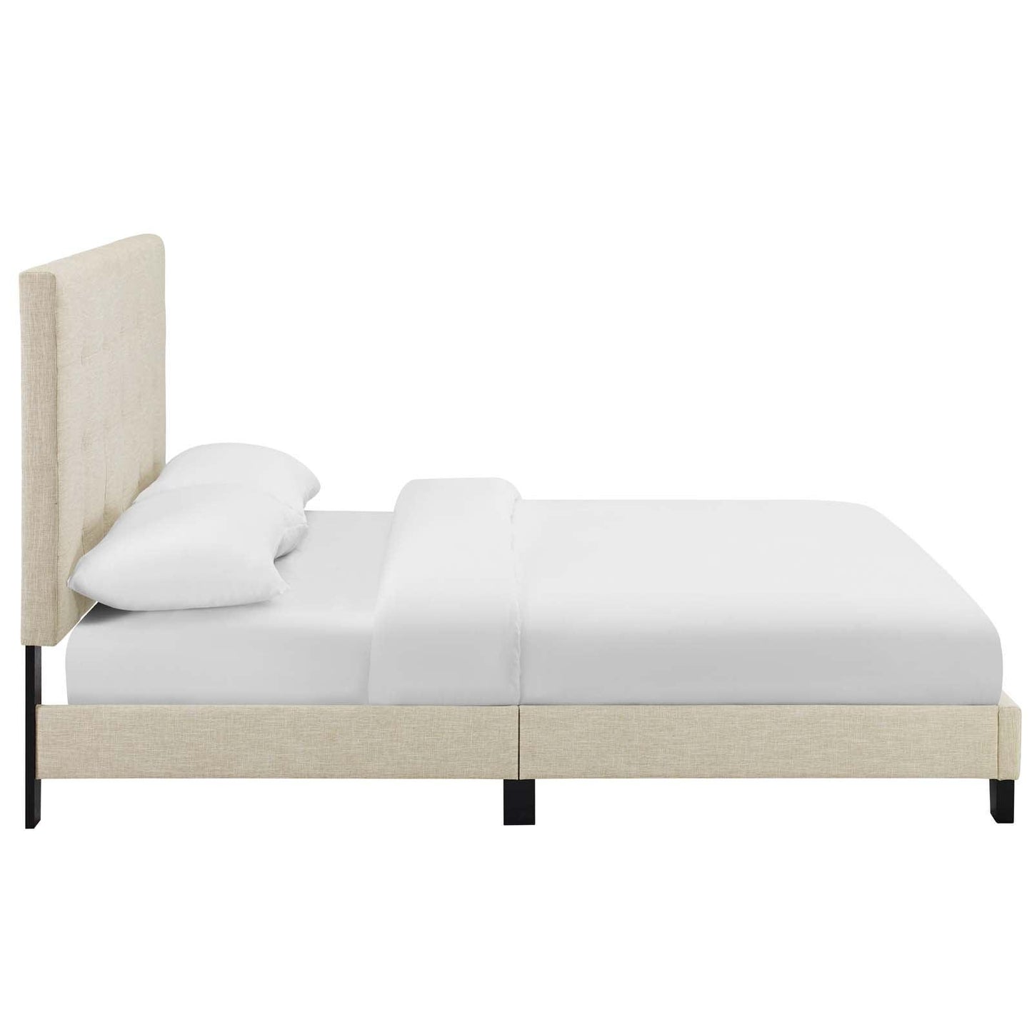 Modway Melanie Full Tufted Button Upholstered Fabric Platform Bed FredCo