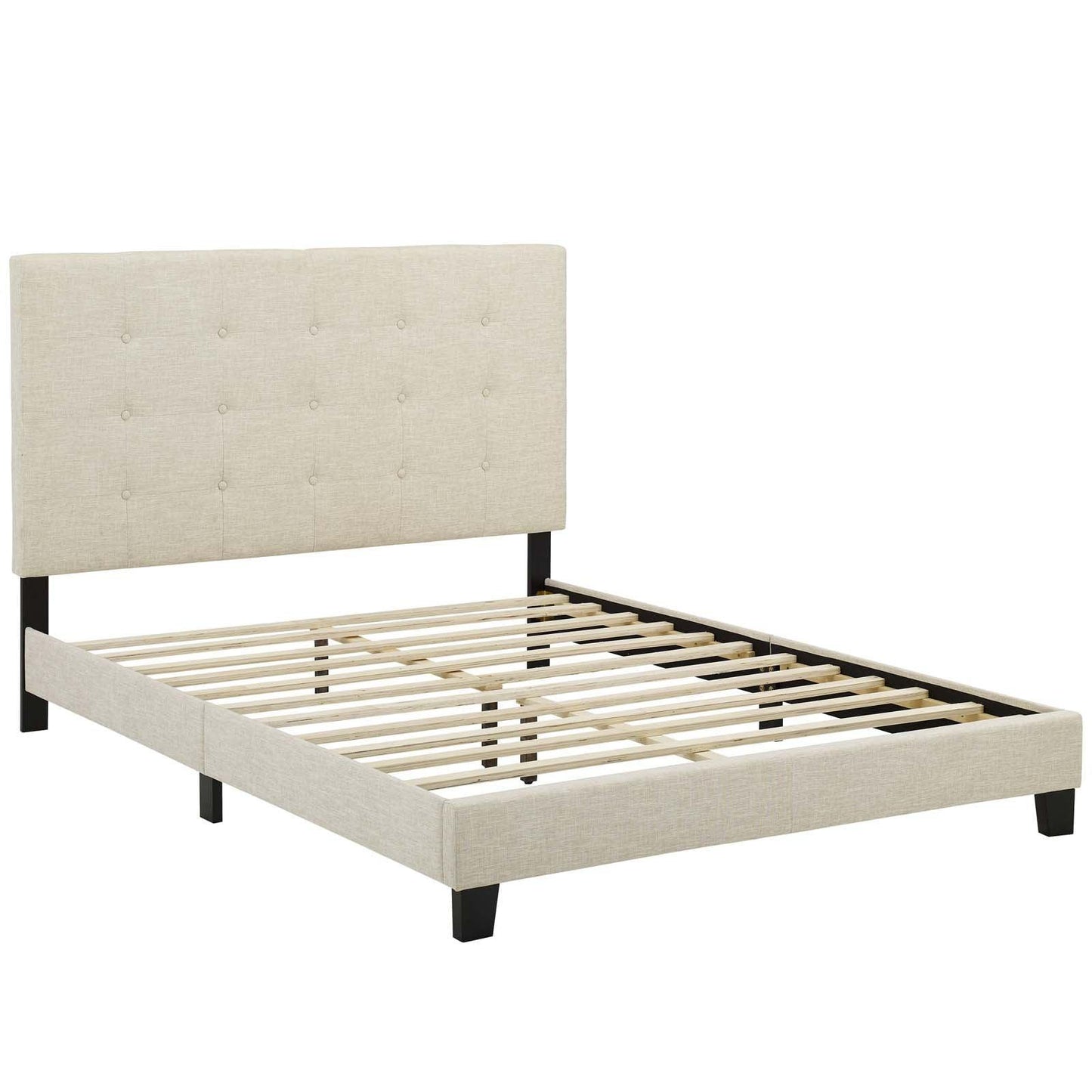 Modway Melanie Full Tufted Button Upholstered Fabric Platform Bed FredCo
