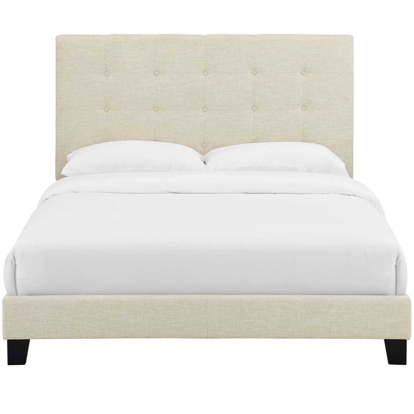 Modway Melanie Full Tufted Button Upholstered Fabric Platform Bed FredCo