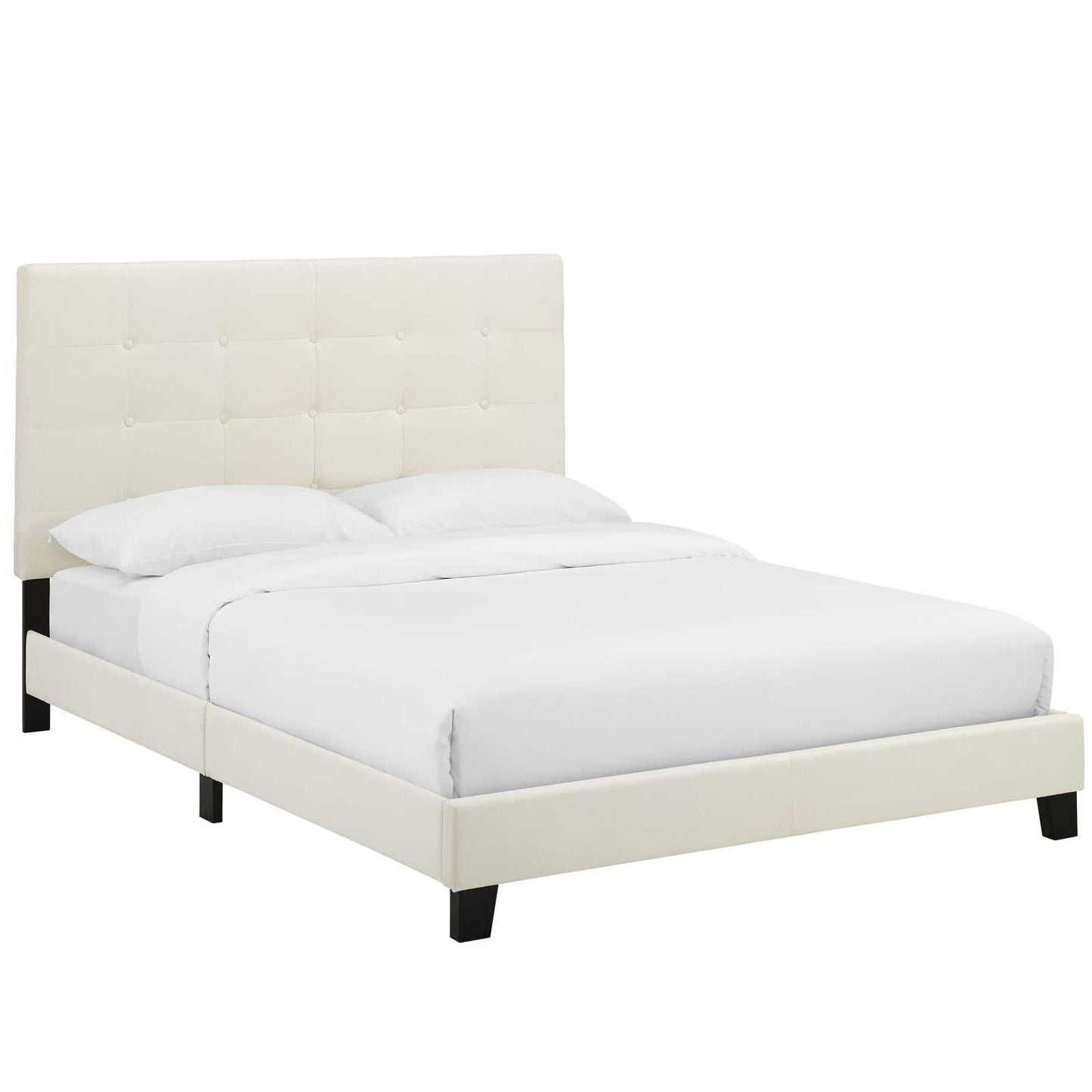 Modway Melanie Twin Tufted Button Upholstered Performance Velvet Platform Bed FredCo