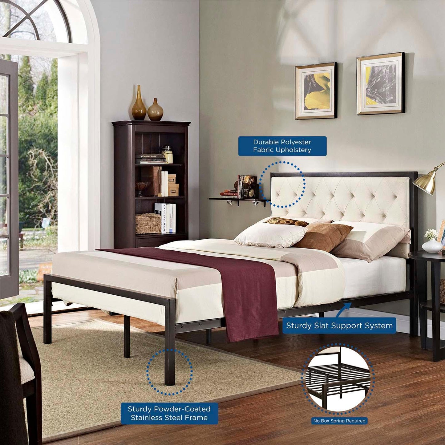 Modway Mia Full Fabric Bed FredCo