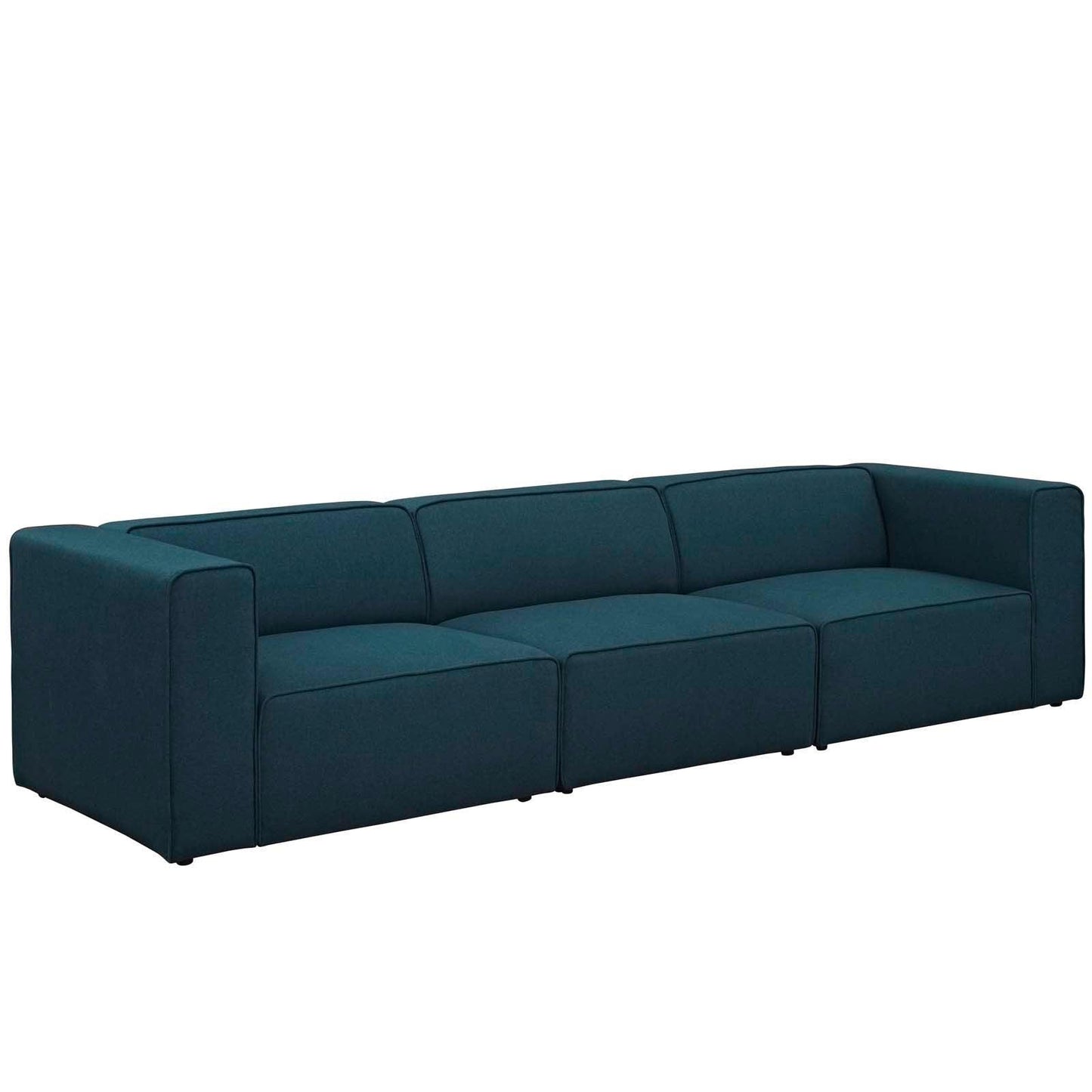 Modway Mingle 3 Piece Upholstered Fabric Sectional Sofa Set FredCo
