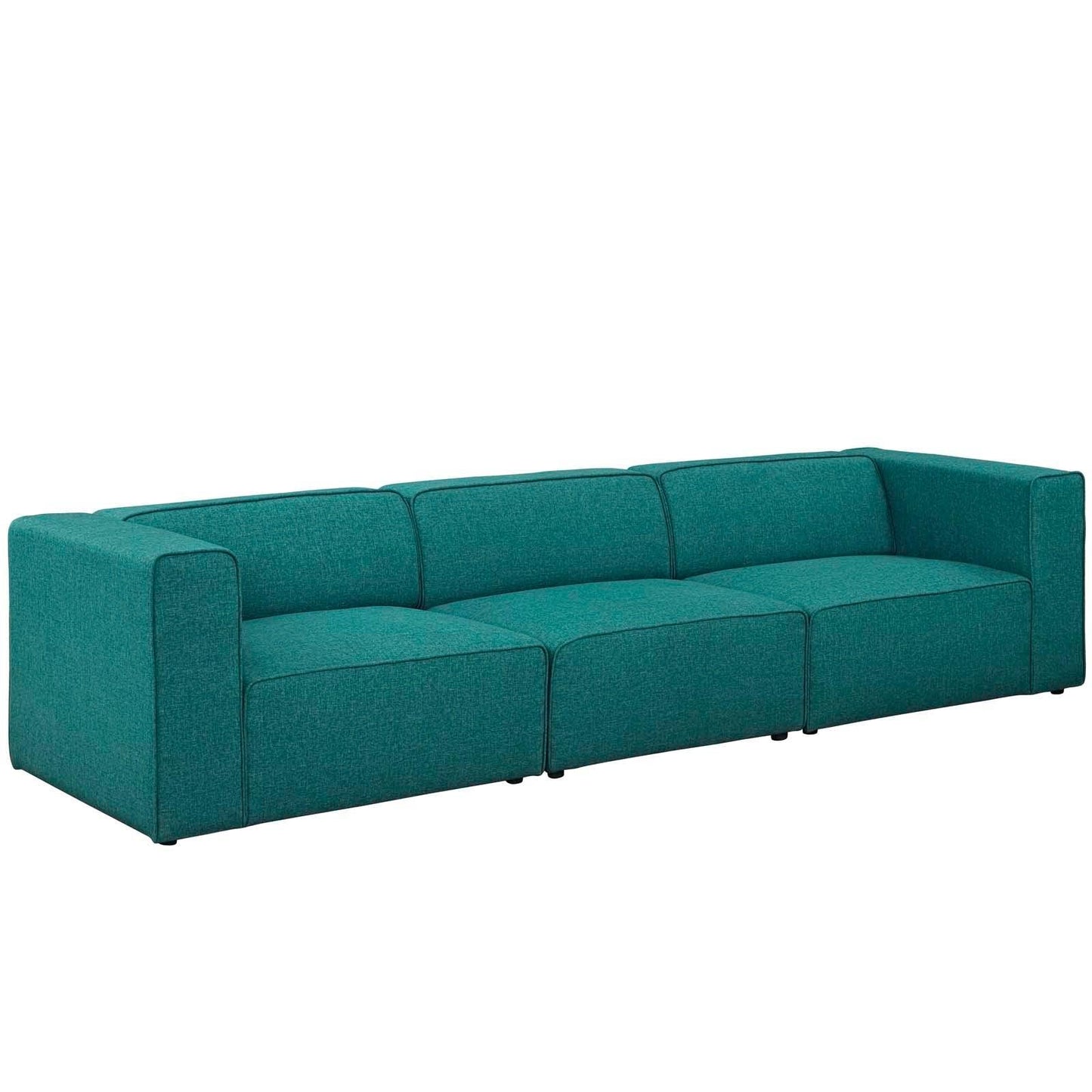 Modway Mingle 3 Piece Upholstered Fabric Sectional Sofa Set FredCo