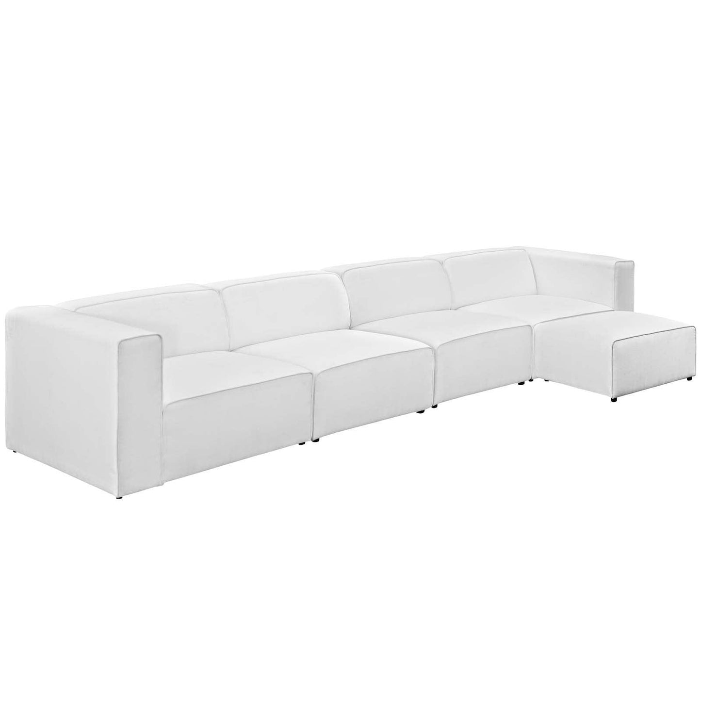 Modway Mingle 5 Piece Upholstered Fabric Sectional Sofa Set, EEI-2833 FredCo