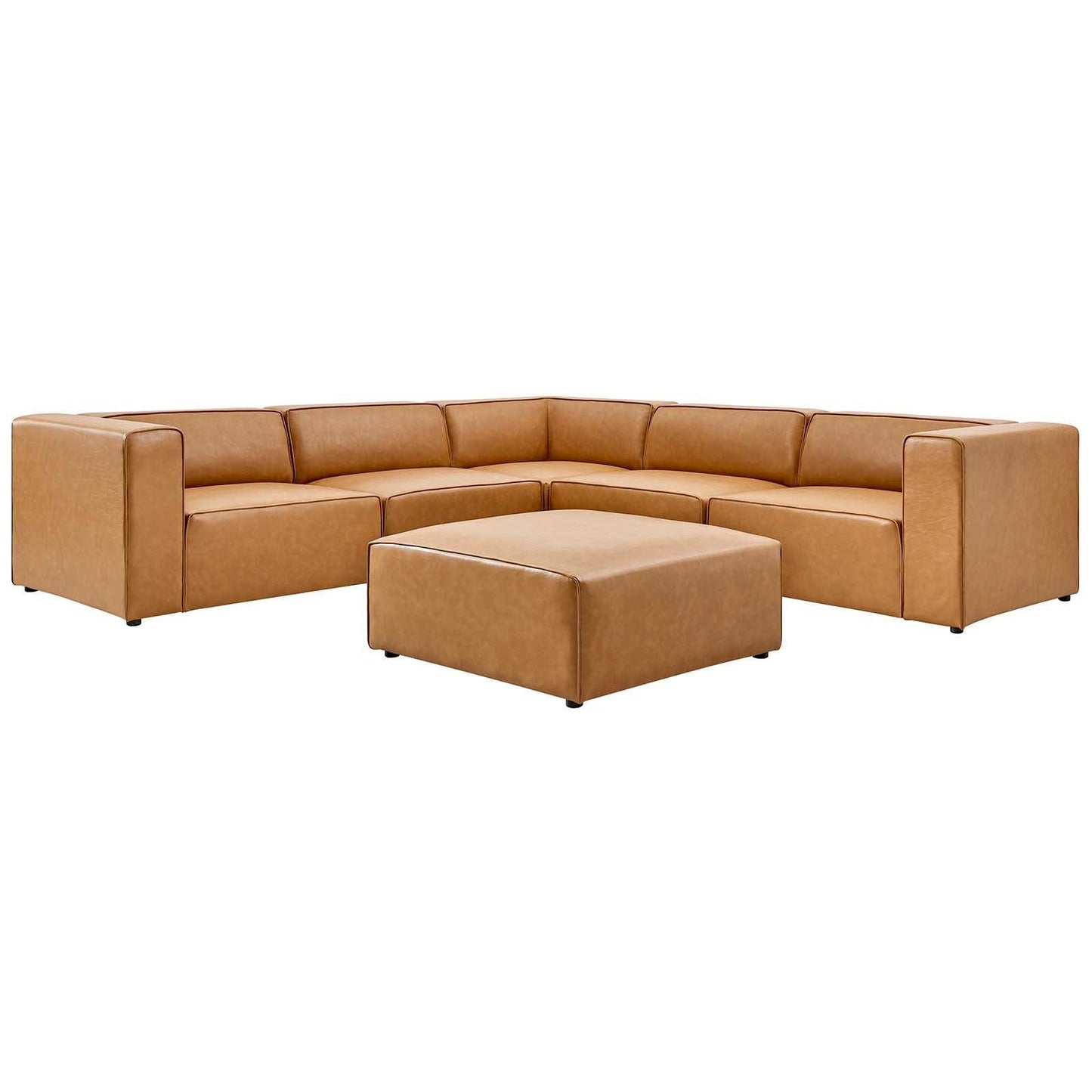 Modway Mingle Vegan Leather 6-Piece Furniture Set FredCo