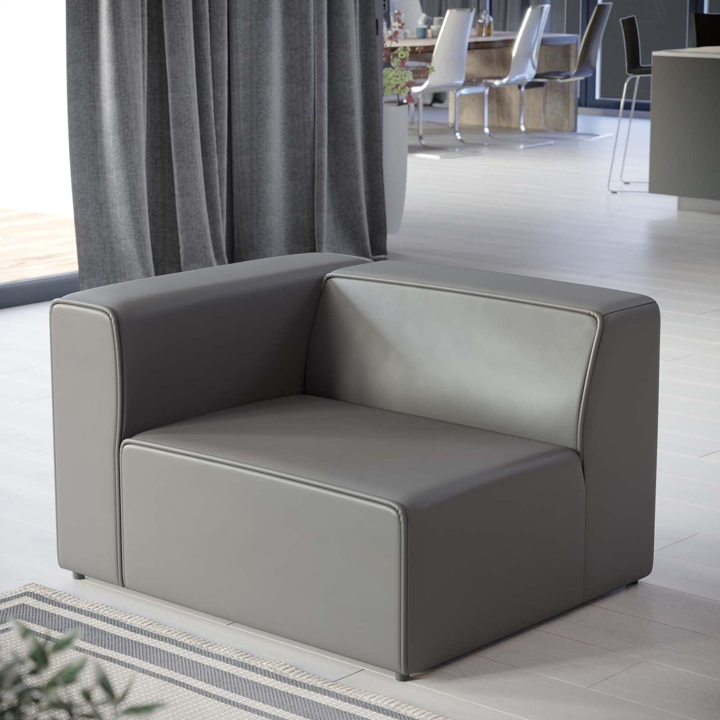Modway Mingle Vegan Leather Left-Arm Chair FredCo