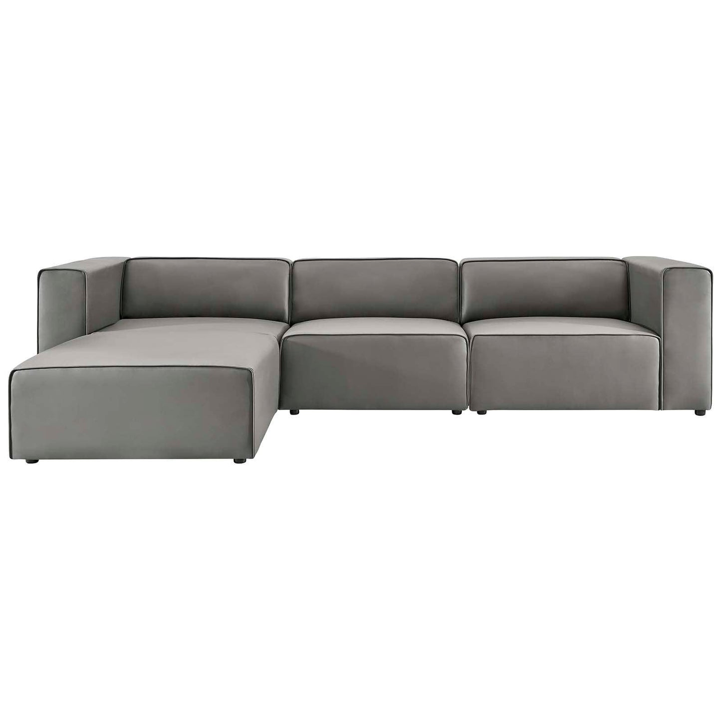 Modway Mingle Vegan Leather Sofa and Ottoman Set FredCo
